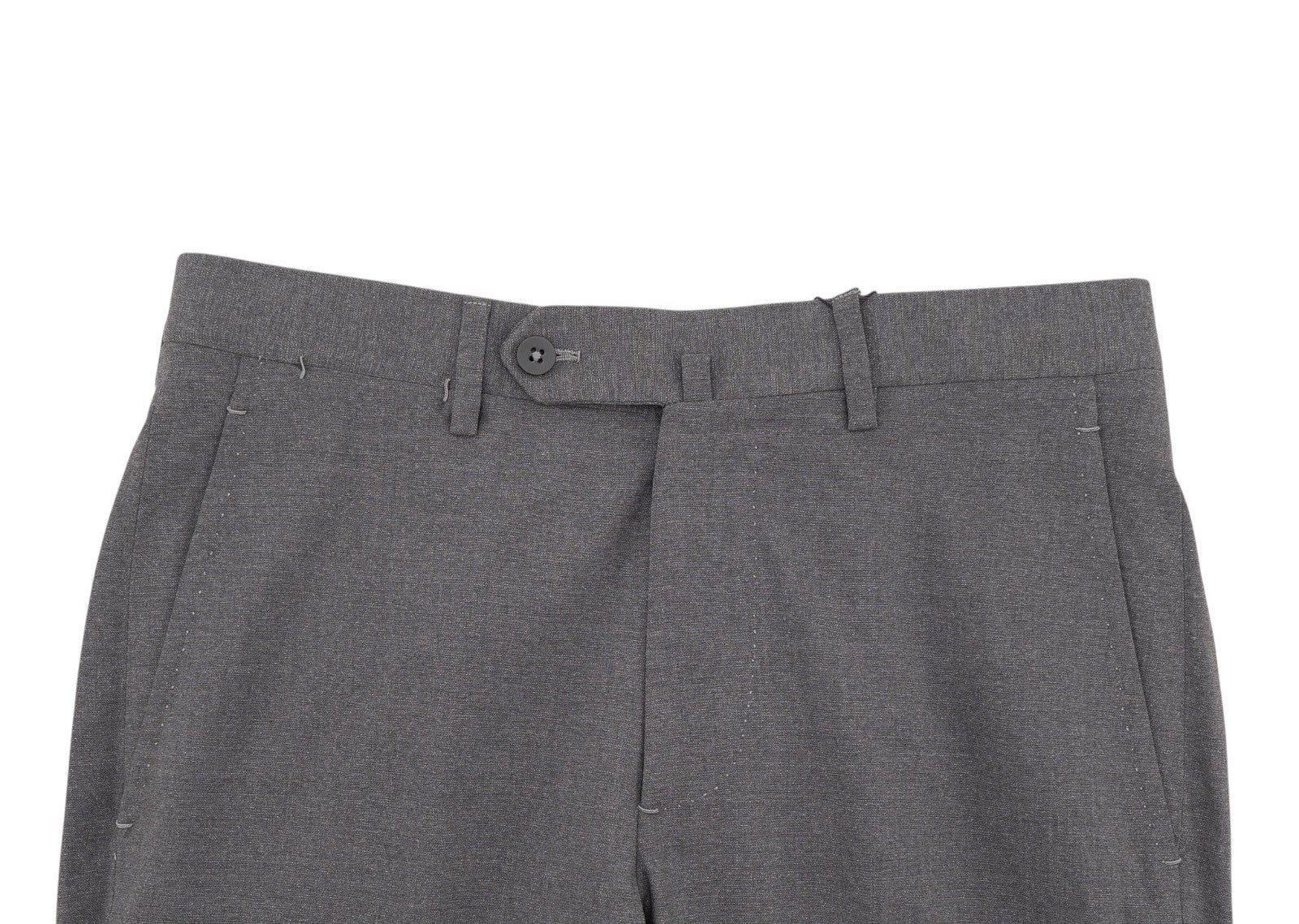 1680$ ISAIA Hand-Sewn Tapered Dress Pant Fine Wool Gray 28 US / 44 EU