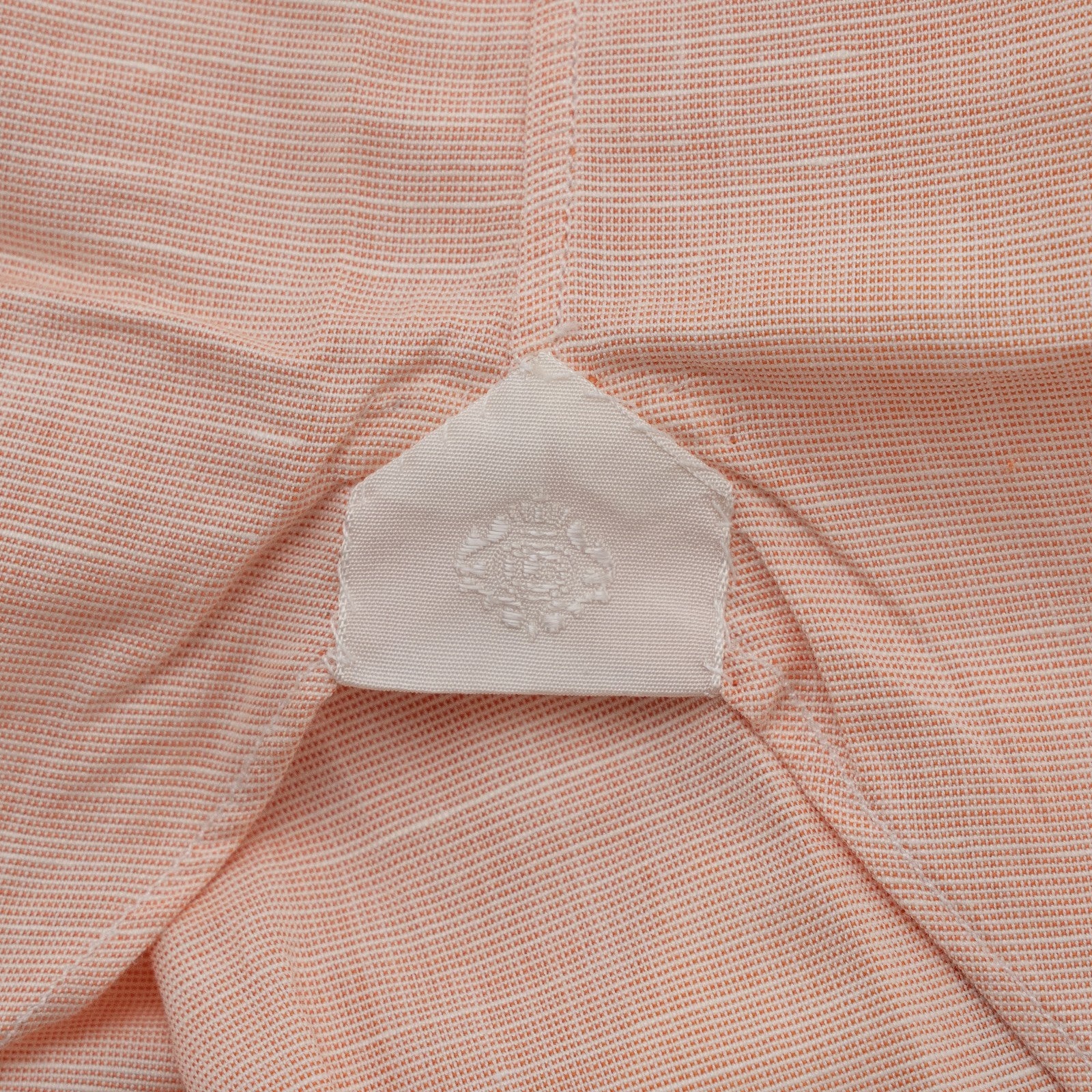 450$ LUIGI BORRELLI Dress Shirt Solmon Pink 100% Cotton 8 Hand Steps 15.5-39