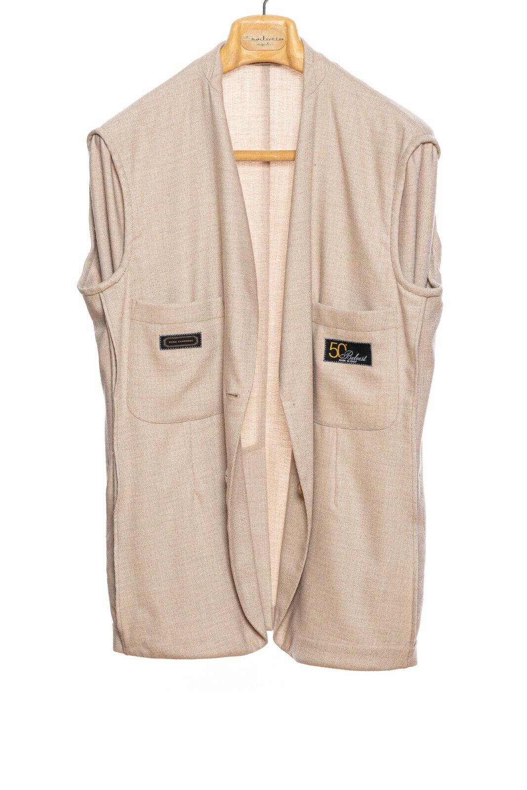 $2290 BELVEST Beige 100% Cashmere Jacket Blazer 40 US / 50 EU Drop 8R