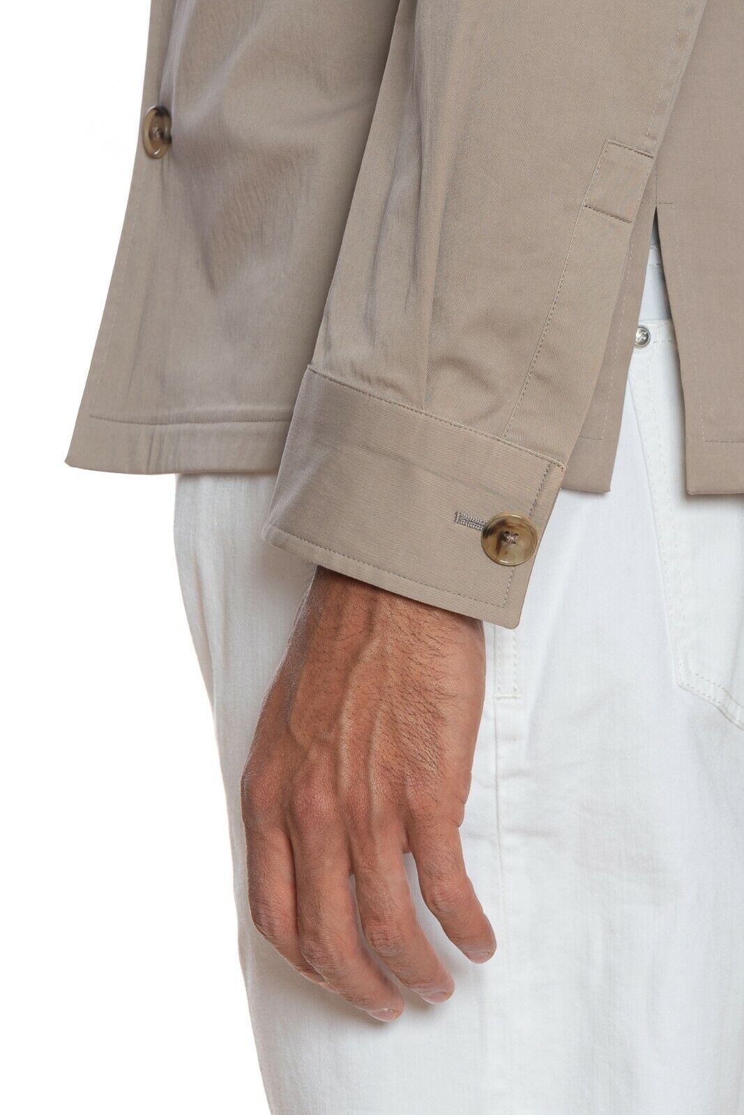1100$ BELVEST Sartorial Jacket Military Style Cotton Beige JACKETINTHEBOX Editio
