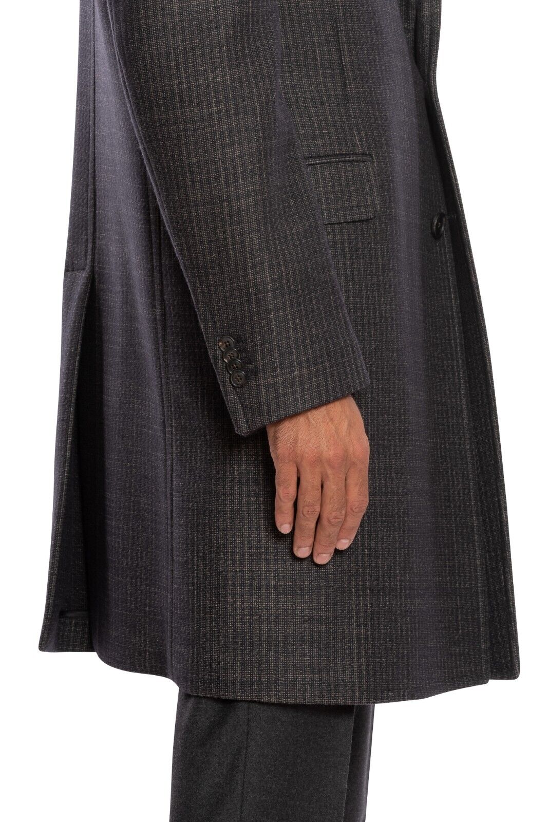 $1950 BOGLIOLI MILANO Grey Long Coat K.Jacket TWEED Wool