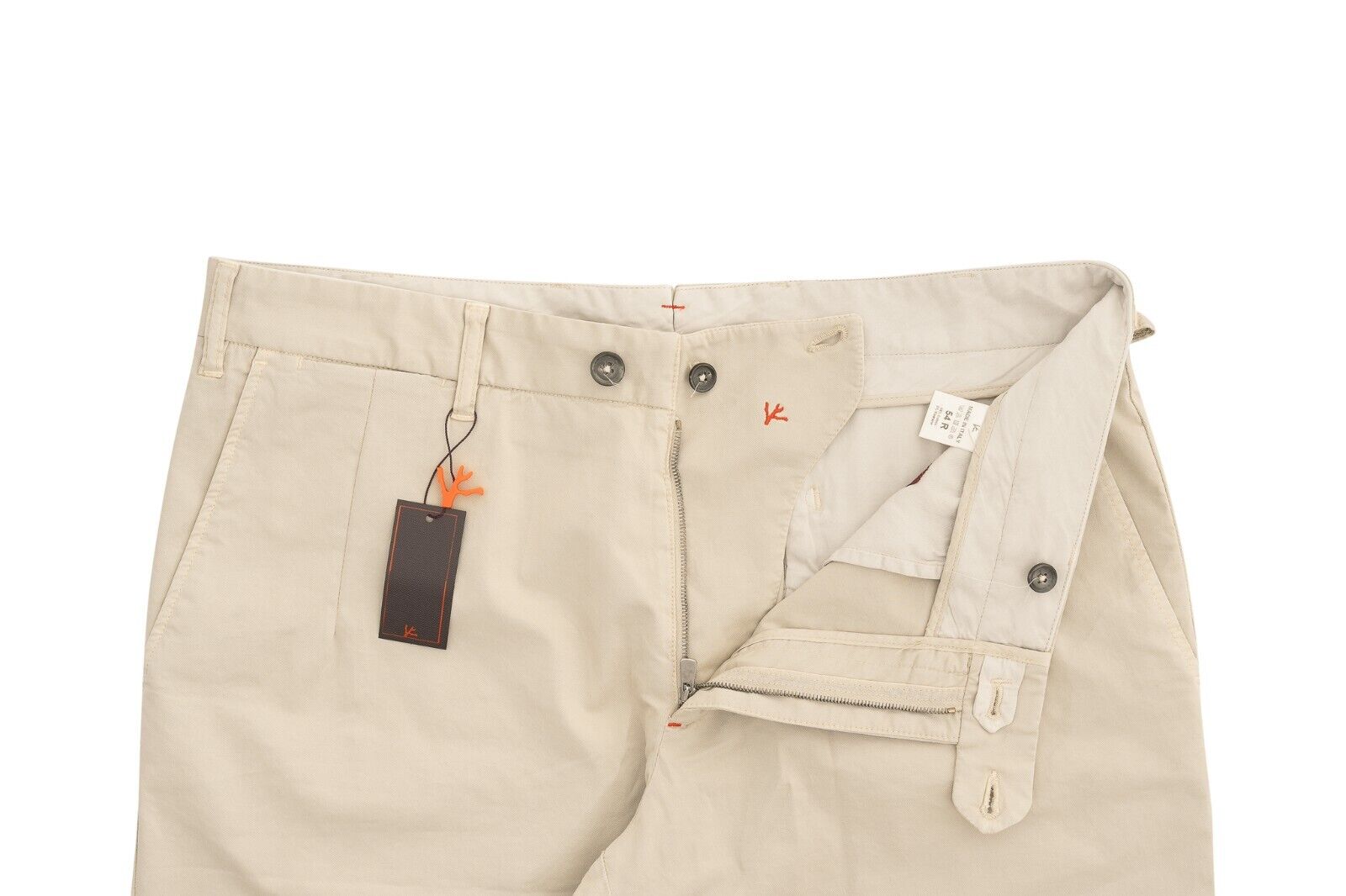 750$ ISAIA NAPOLI Beige Chino Short Sport Pant Cotton 38 US / 54 EU