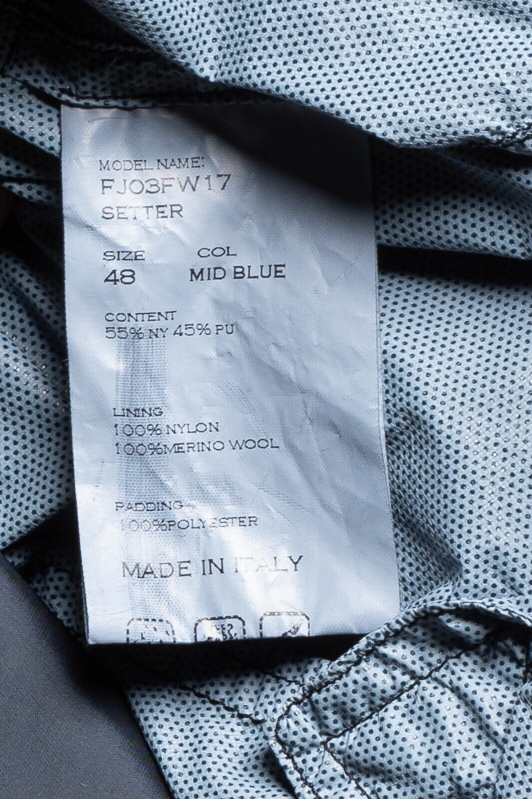 800$ MI.DA TOKYO-FIRENZE Blue Trench Coat Japan Fabric Light / Warm 38 US 48 EU