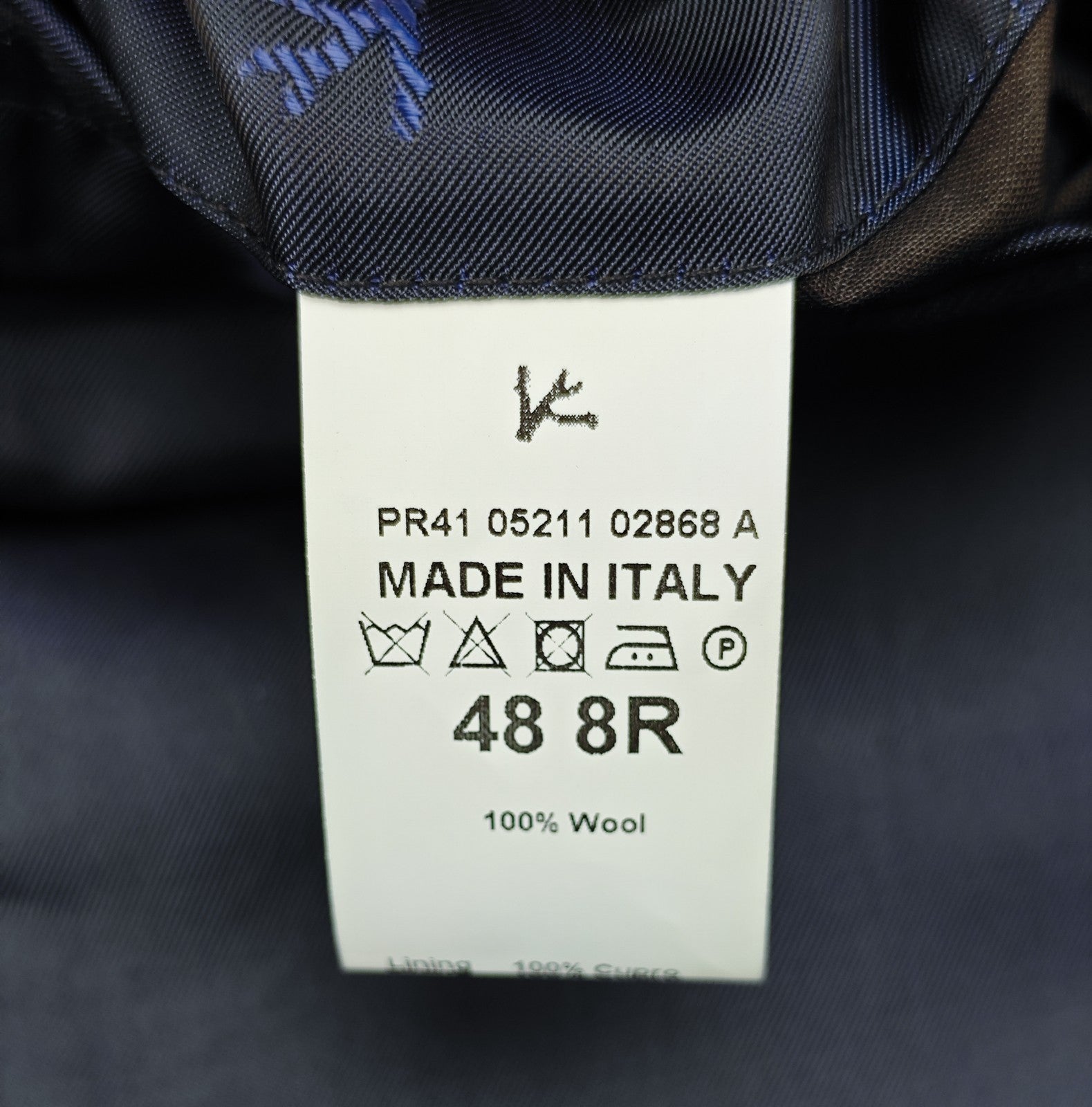 $6890 ISAIA "Marechiaro" Aquaspider Blue Navy Suit Wool 160's 38 US / 48 EU 8R