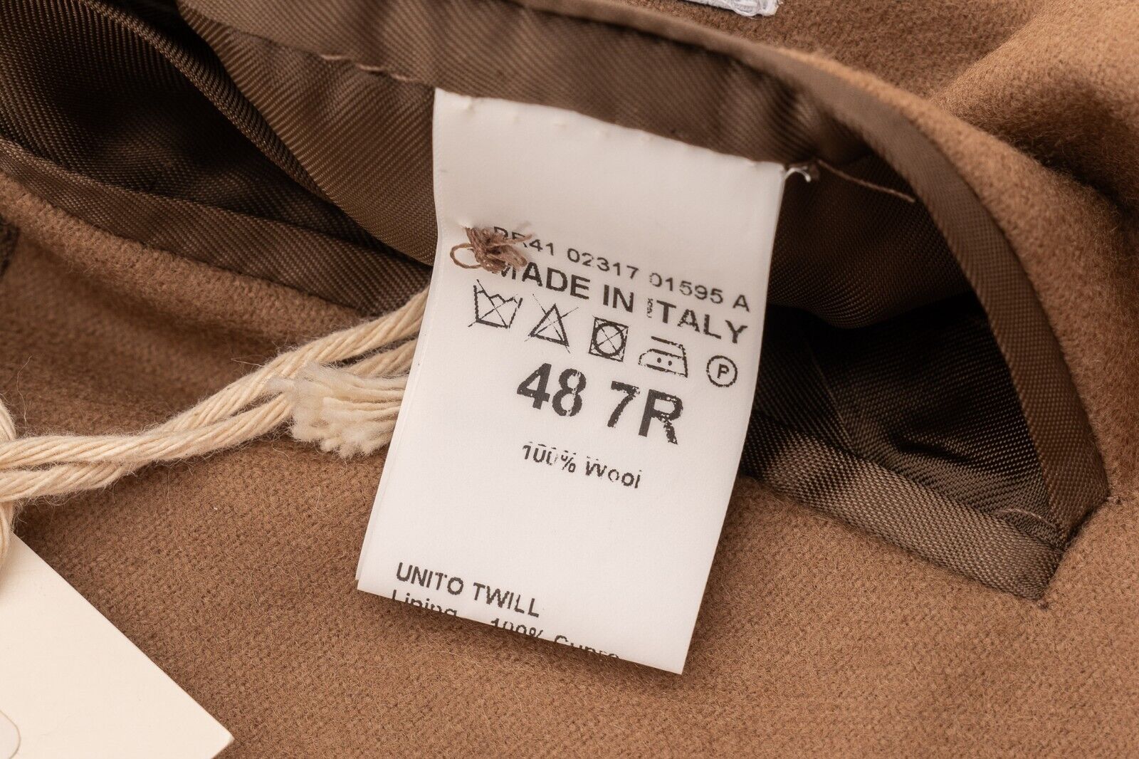 $1500 EIDOS by ISAIA NAPOLI Camel Double Breasted Jacket Sport Coat Wool Twill