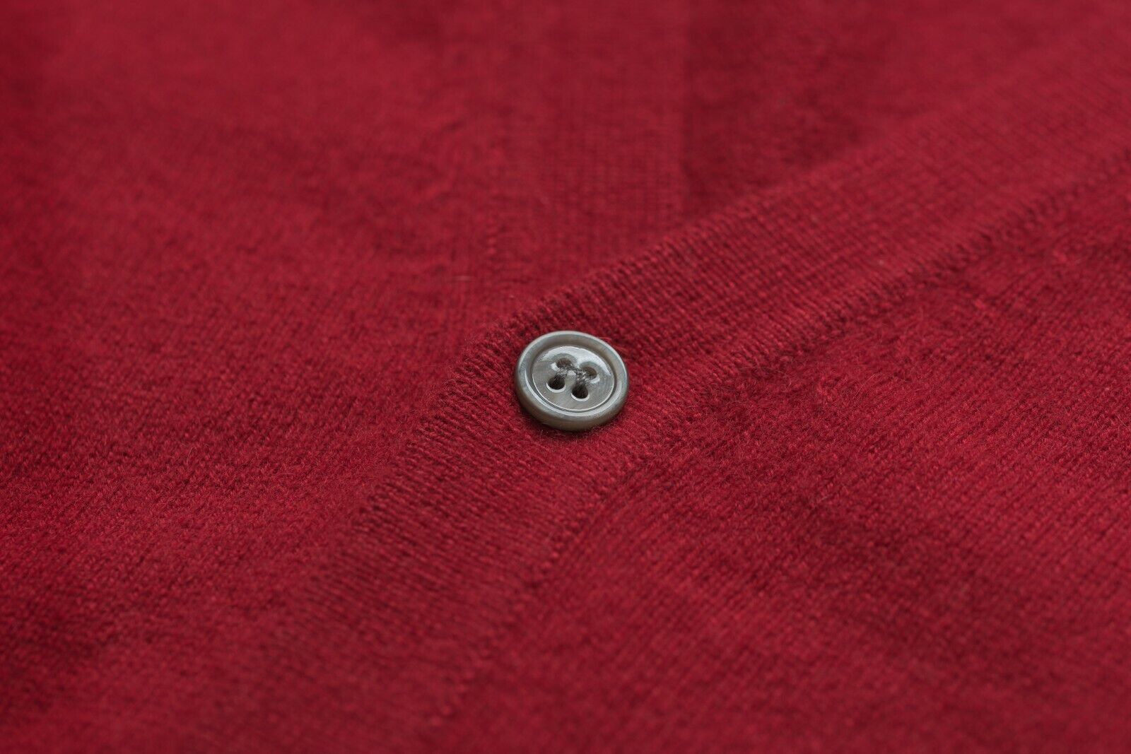 220$ FILIPPO DE LAURENTIIS Red Sweater Cardigan 100% Cashmere Made in Italy