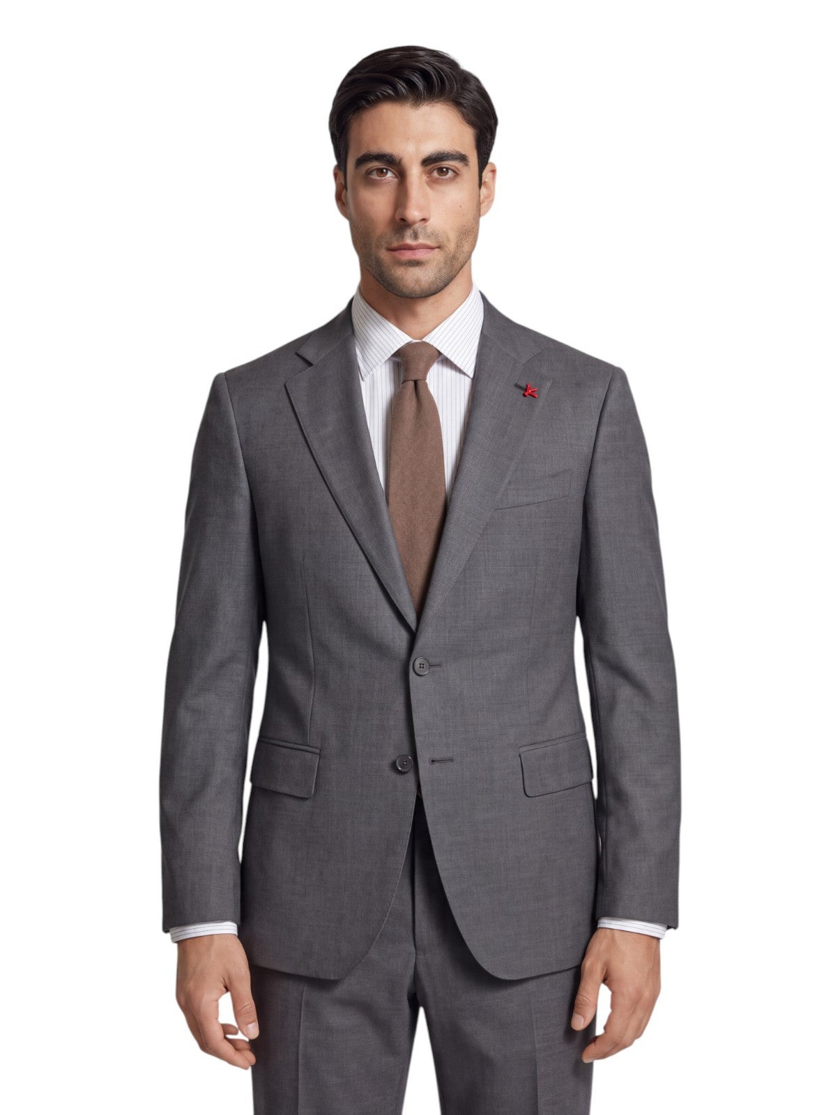 $7120 ISAIA "Gregorio" Gray Hand-Sewn Suit Fine Wool Aquaspider 38 US / 48 EU 7R