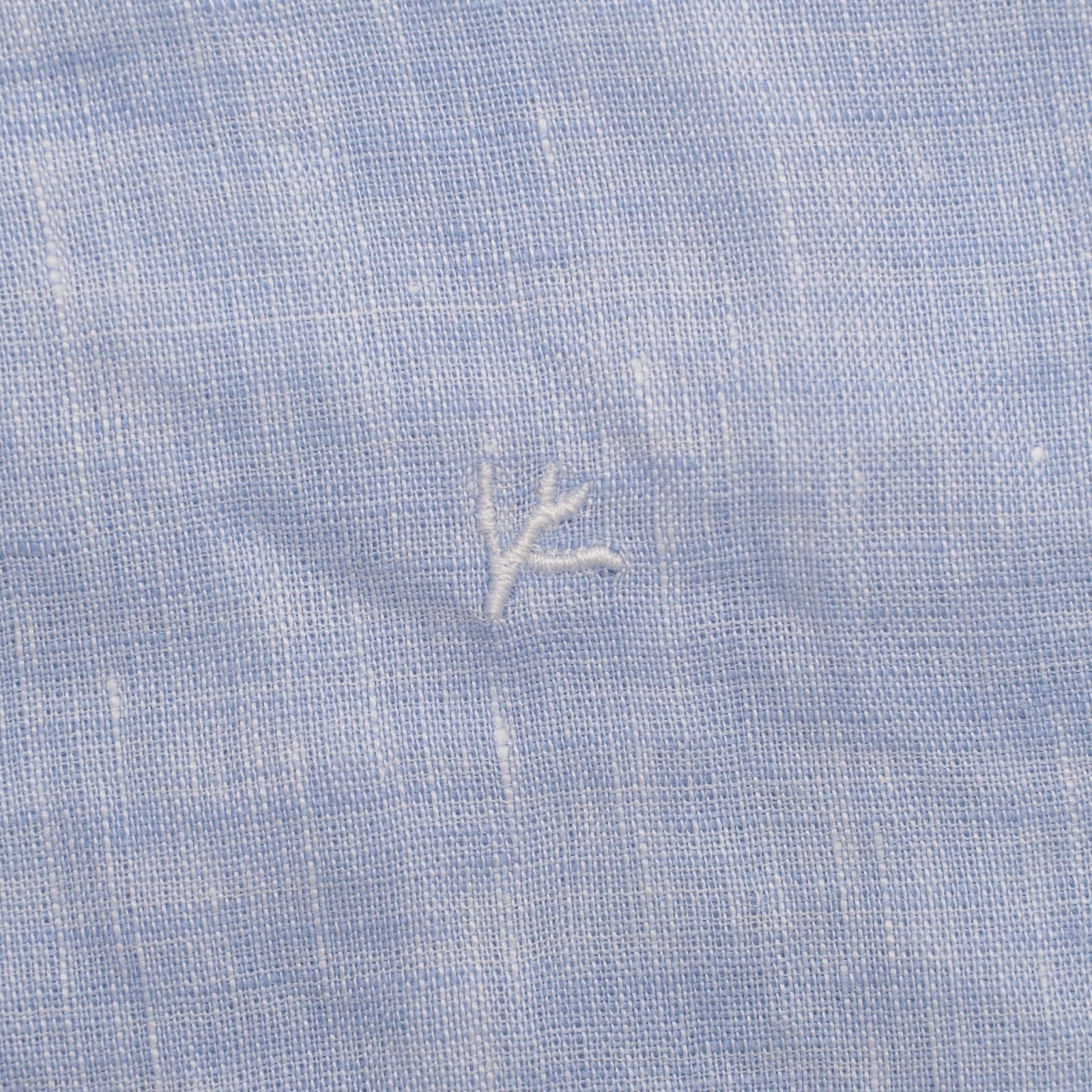 740$ ISAIA NAPOLI Blue Camp Collar Shirt Short Sleeve 100% Linen 15.75 - 40
