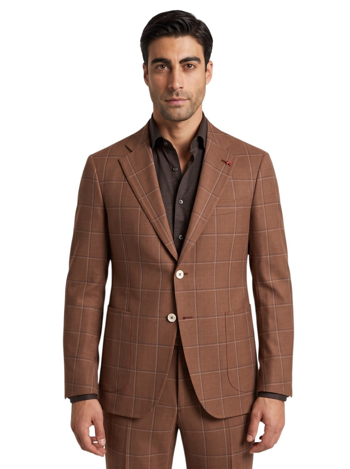 $6450 ISAIA NAPOLI "Capri" Rust Hand-Sewn Suit Fine Wool 38 US / 48 EU 8R