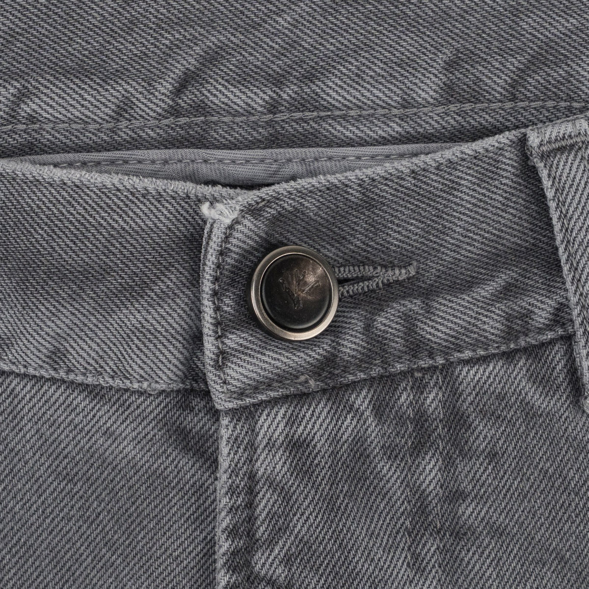 795$ ISAIA NAPOLI "Chiaia" Gray Denim Jeans Pant Cotton Regular - Leather Tag
