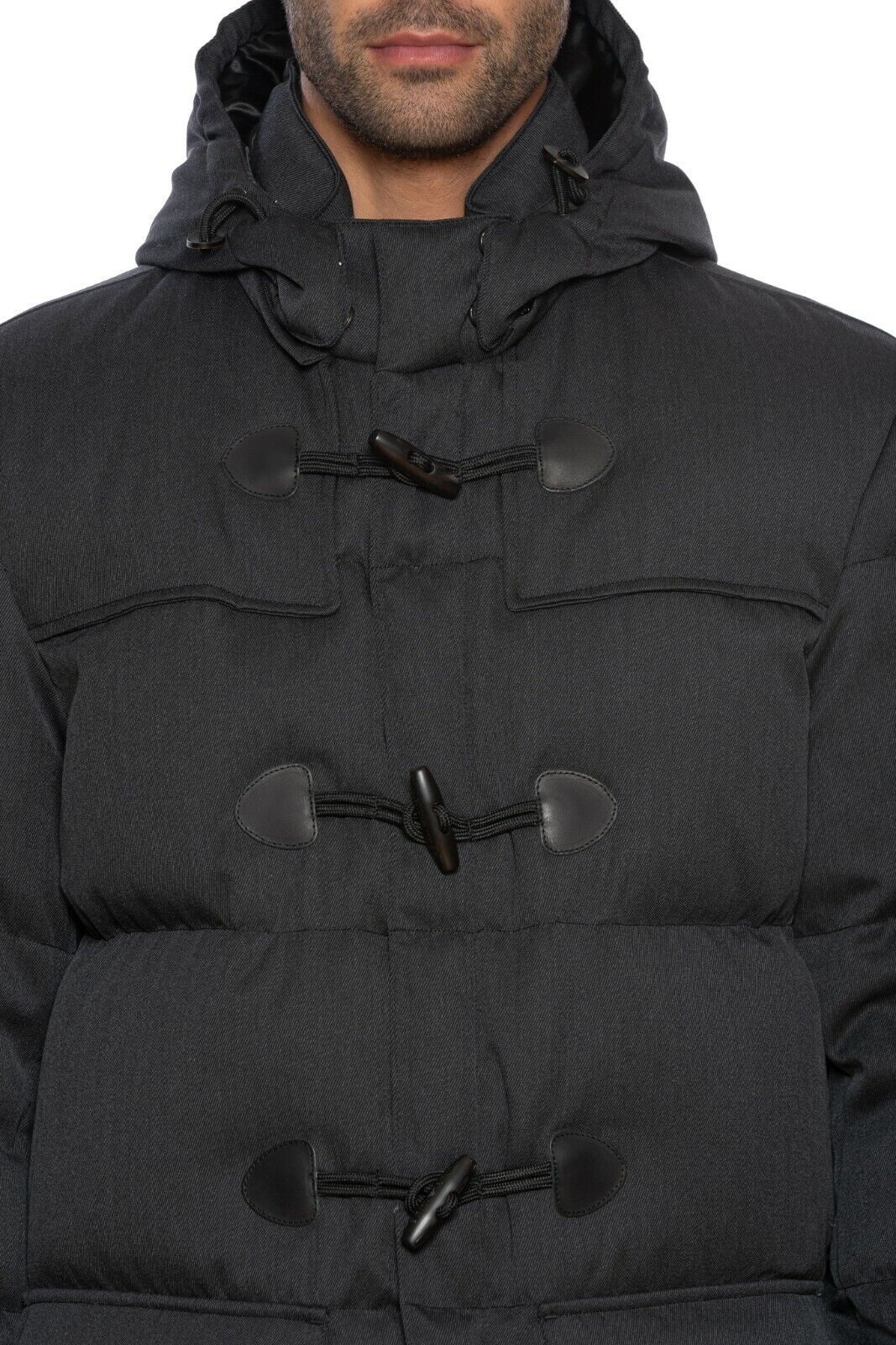 950$ EMPORIO ARMANI Parka Montgomery Wool Coat Puffer Real Down 44 US / 54 EU