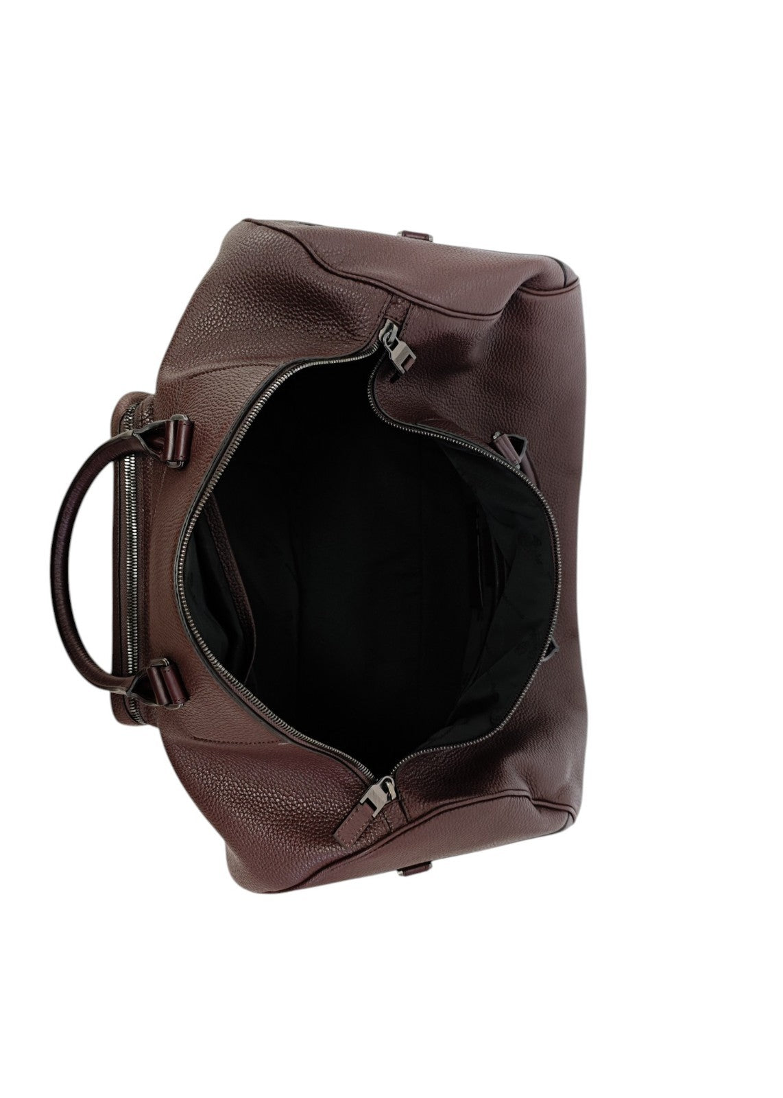 1950$ PINEIDER FIRENZE Burgundy Grain Calf Shoulder Travel Duffle Bag XL