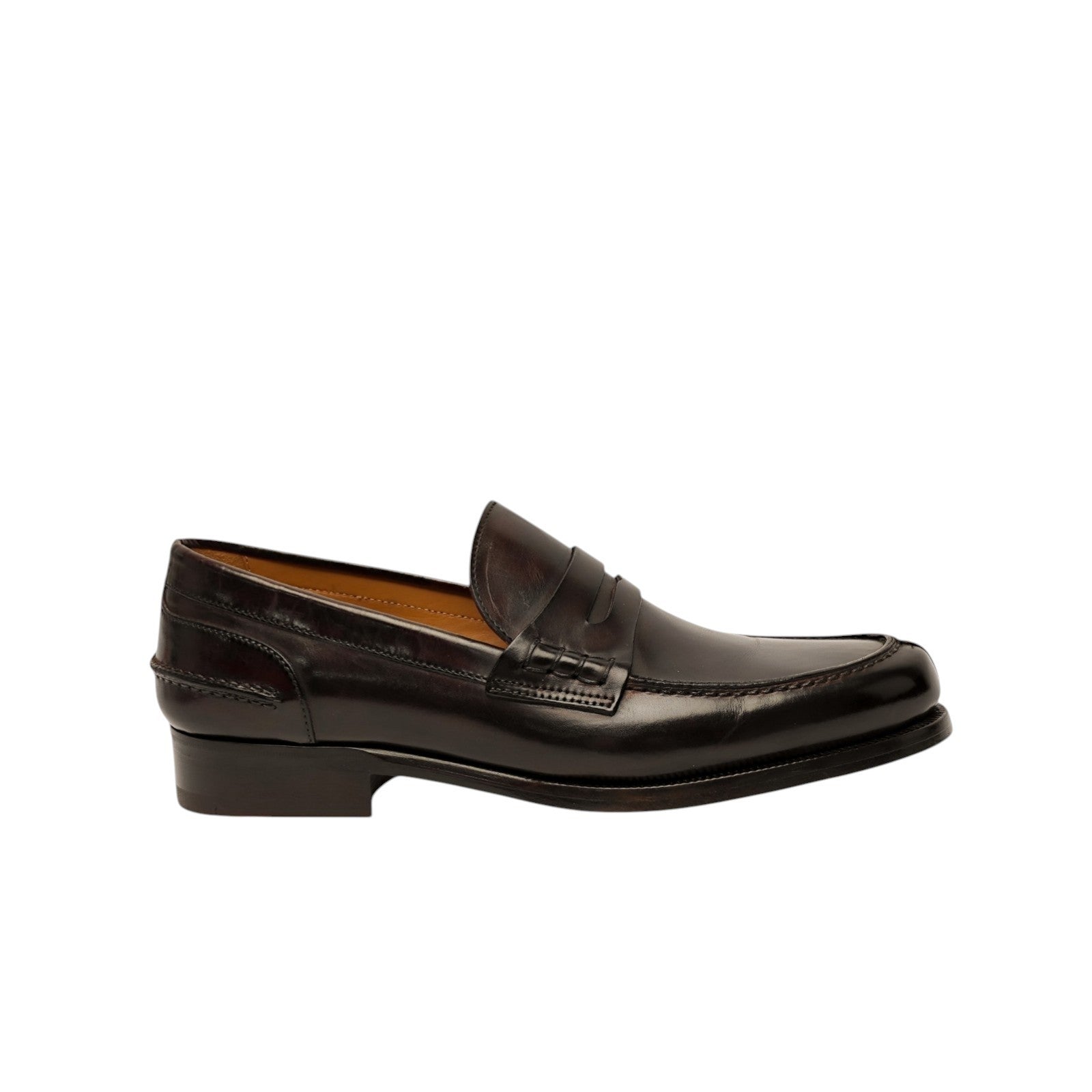 1200$ TESTONI "Trento" Loafer Shoes Antique Lux Calf Cigar Brown 7 UK 8 US 41 IT