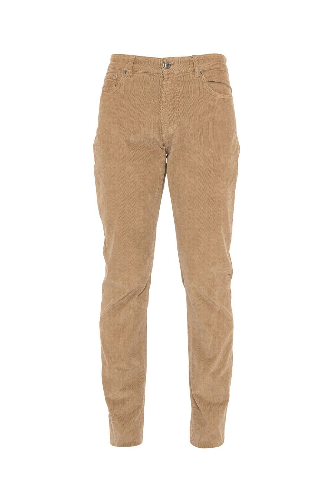 690$ ISAIA NAPOLI Beige 5 Pockets Trousers Pant Corduroy Cotton