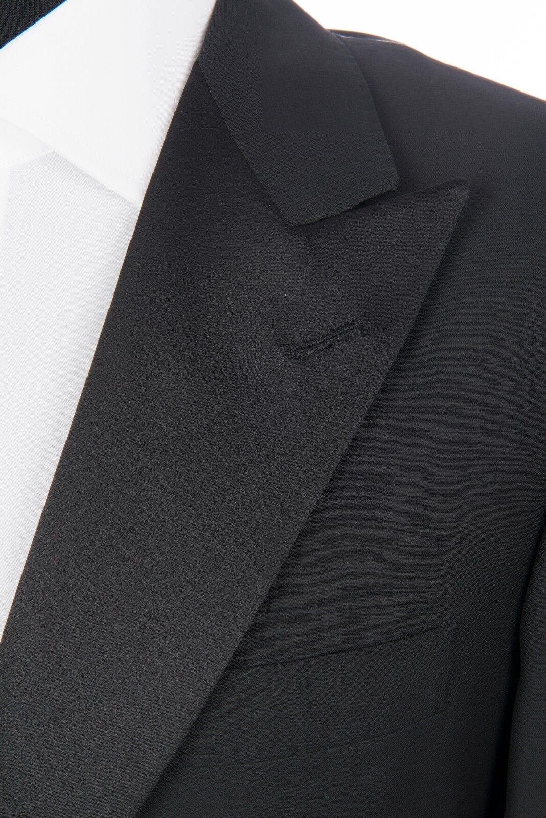 $2190 D'AVENZA Black Wool Dinner Jacket Tuxedo Hand-Sewn in Italy 40 US / 50 EU