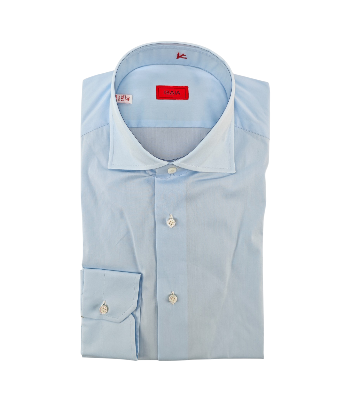 780$ ISAIA "Mix" Comfort Project Dress Shirt Light Blue Stretch Cotton 16 - 41