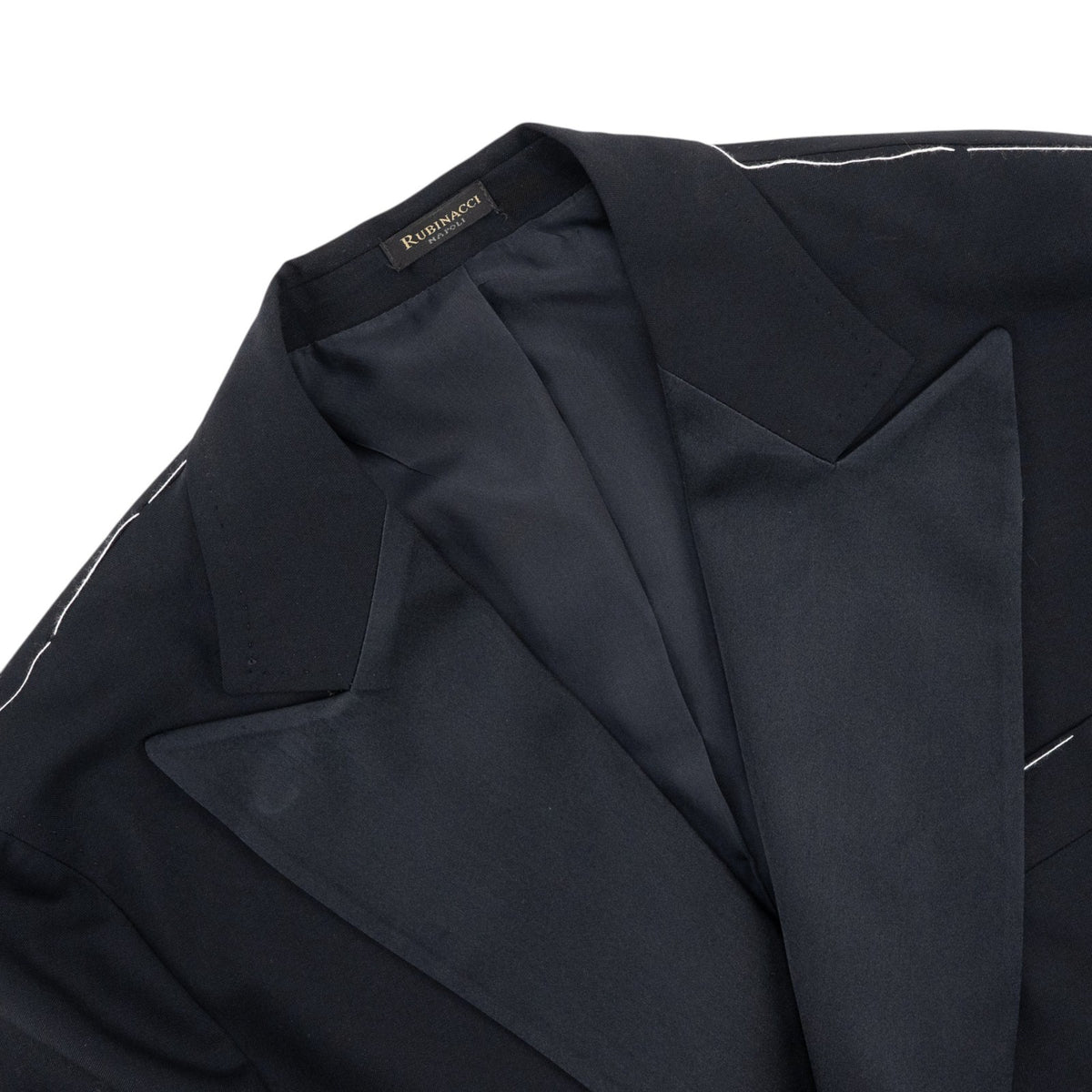 $1890 RUBINACCI NAPOLI Dark Blue Tuxedo Jacket Fine Wool 38 US / 48 EU