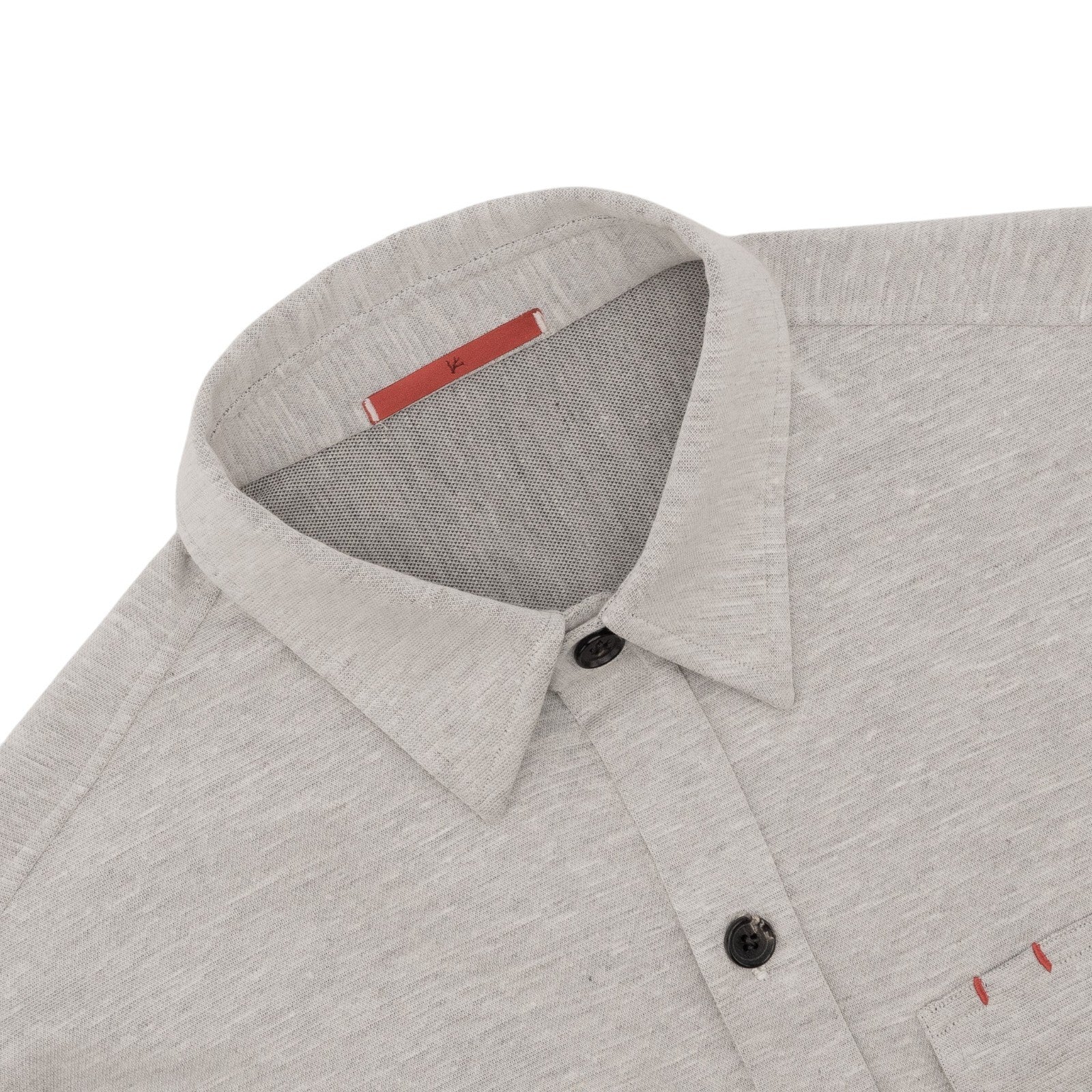 $1350 ISAIA NAPOLI Gray Hand-Sewn Overshirt Jacket Wool Silk Linen Size M