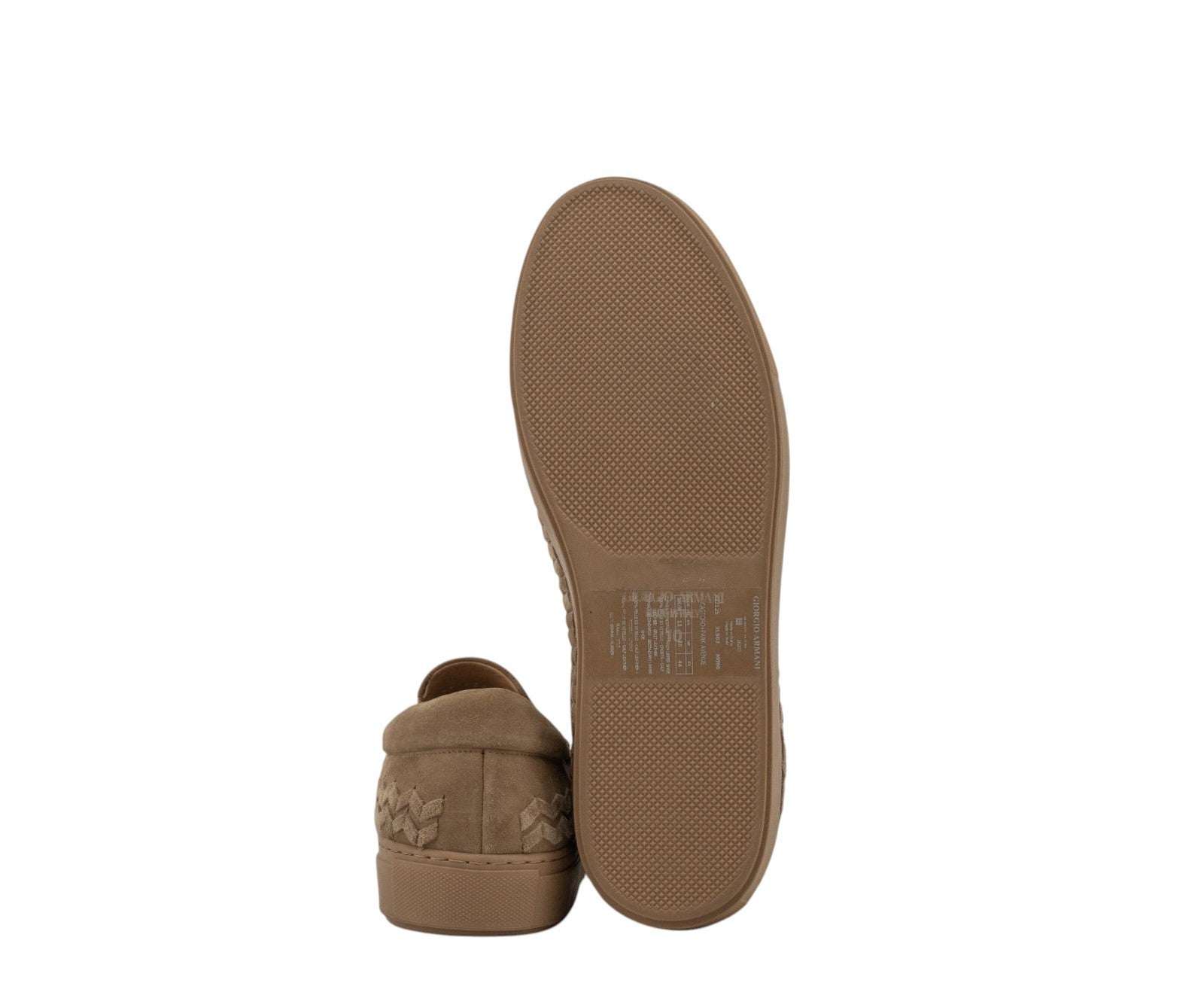 1050$ GIORGIO ARMANI Sneaker Shoes Slip-On Beaver Woven Suede 10 UK 11 US 44 IT