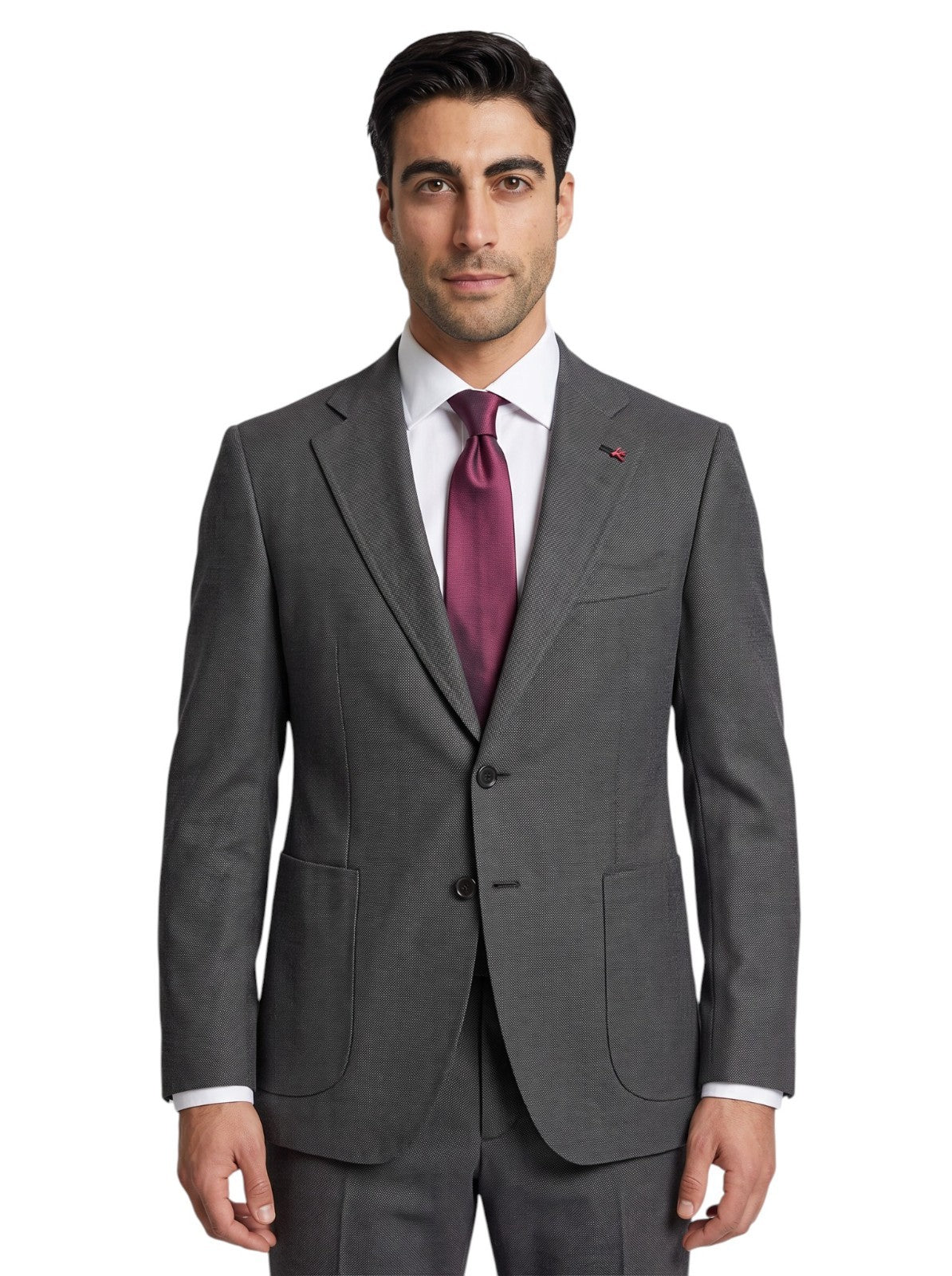 $6700 ISAIA NAPOLI "Capri" Gray Suit Fine Wool Grisaglia 36 US / 46 EU 8R