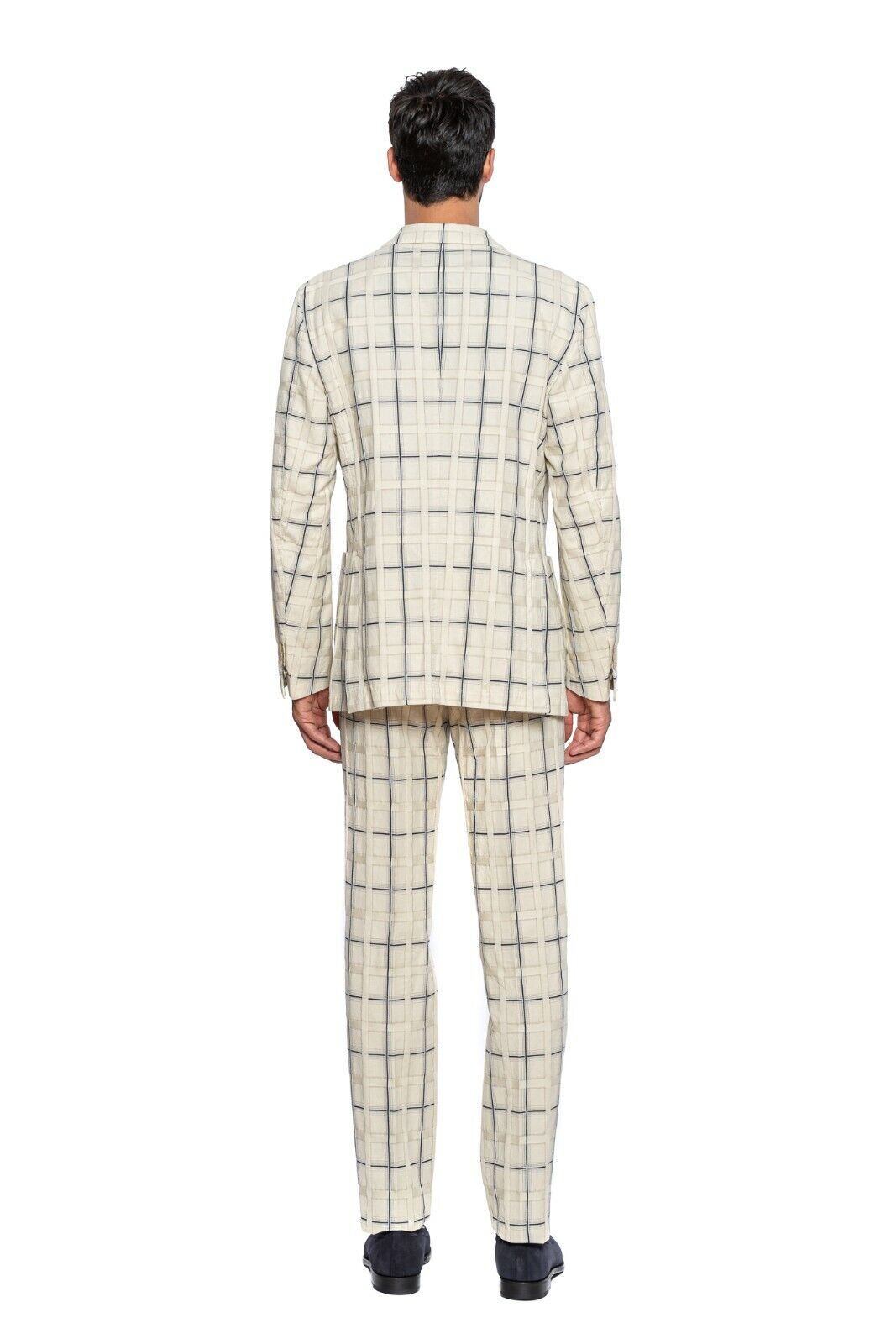 $2690 Belvest Ivory Sport Suit Linen Cotton SAN GALLO Fabric 7R Slim Fit