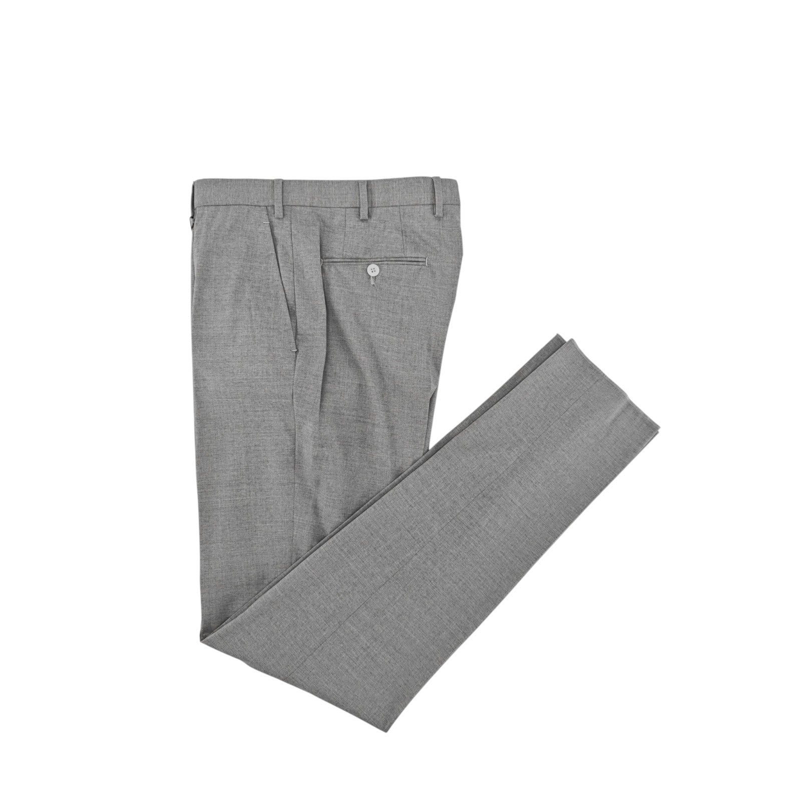 1650$ ISAIA "Sanità" Gray Tapered Dress Pant Fine Stretch Wool Comfort Project
