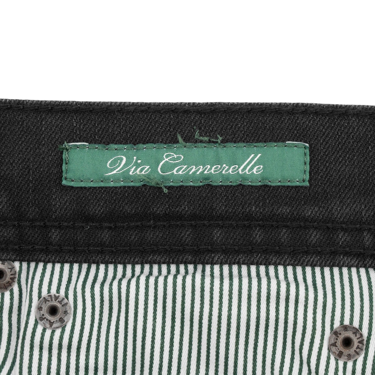 415$ LUIGI BORRELLI NAPOLI Charcoal 5 Pocket Jeans 35 US / 51 EU - Made in Italy