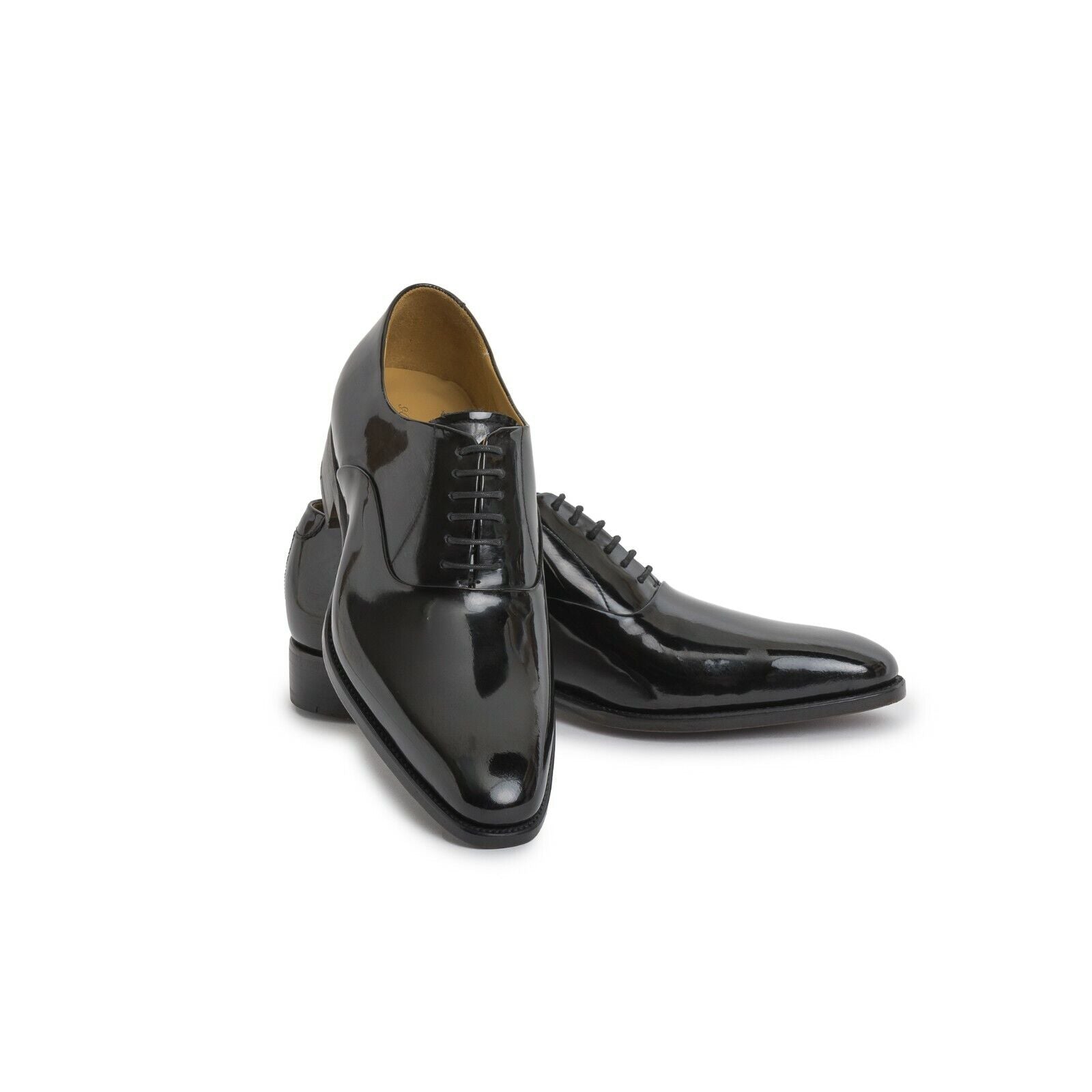 Carlos Santos Patent Leather Shoes Tuxedo Black Goodyear Welted 6.5 UK / 7.5 US
