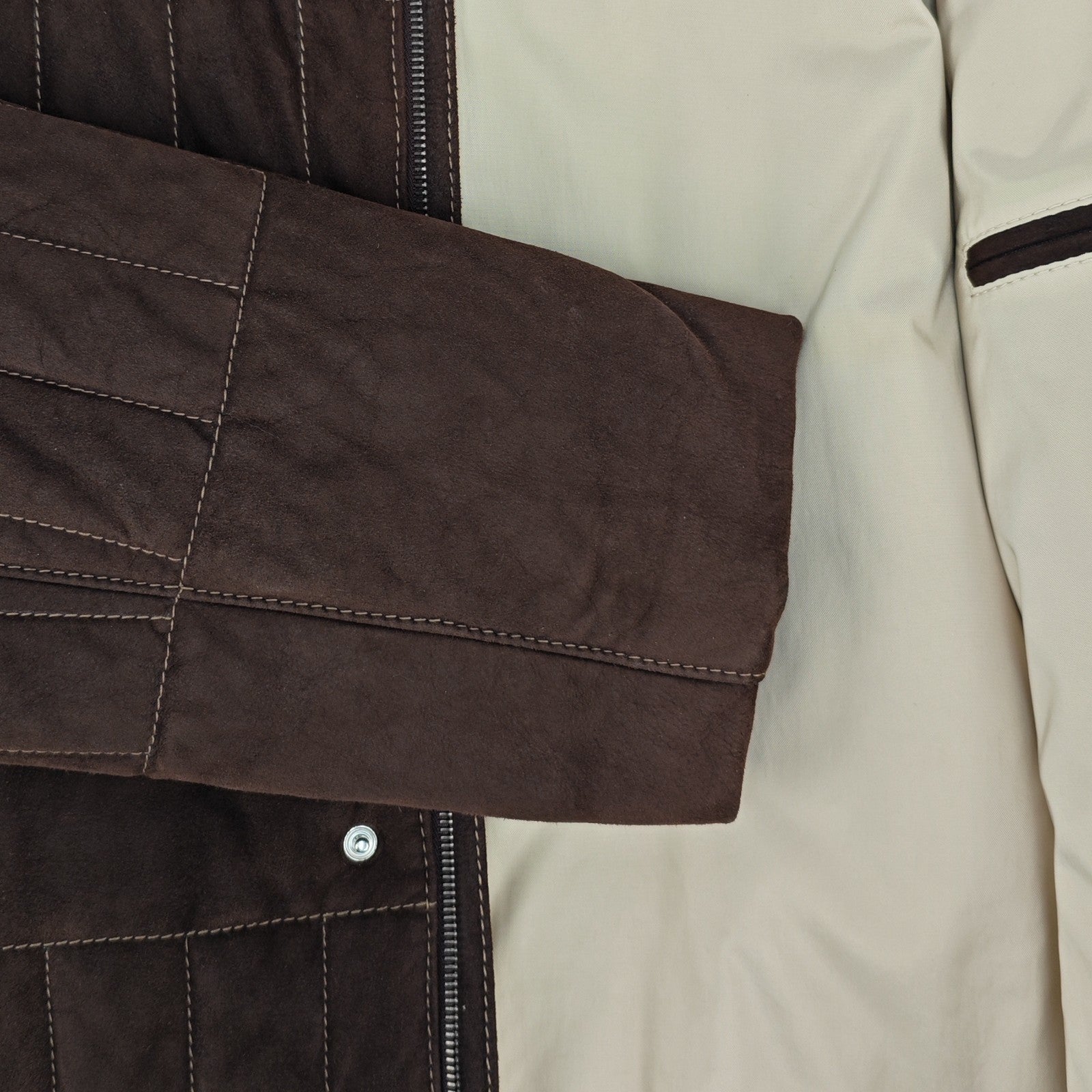 SALFRA Brown Suede Leather Field Jacket Coat Belted Made Italy 40 US / 50 IT