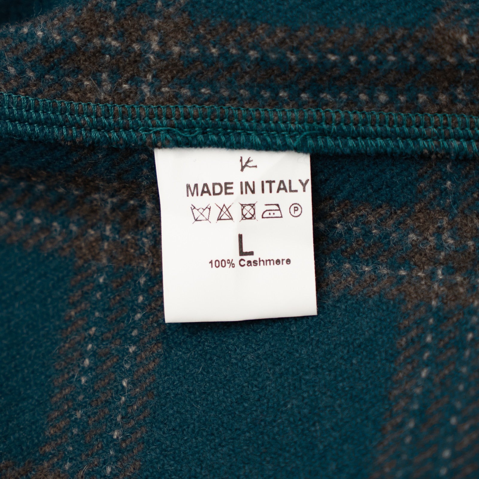 $3800 ISAIA NAPOLI Green Checks Hand-Sewn Overshirt Jacket 100% Cashmere Size L