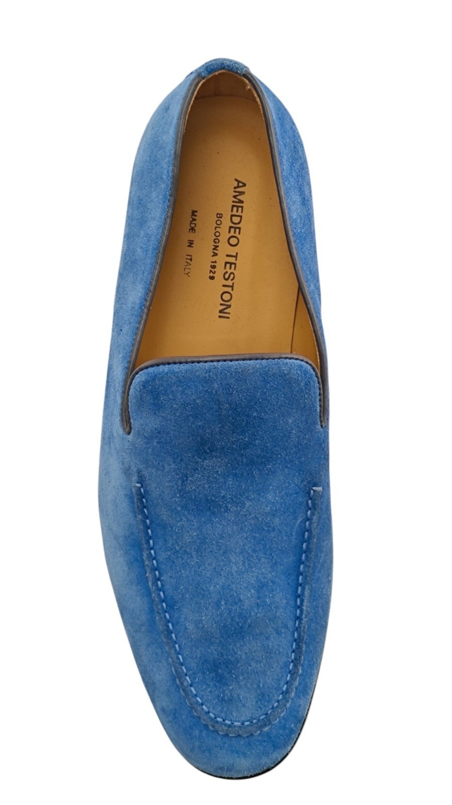 1250$ TESTONI "Pompei" Loafer Shoes Suede Calf Seaside 8 UK / 9 US / 42 IT