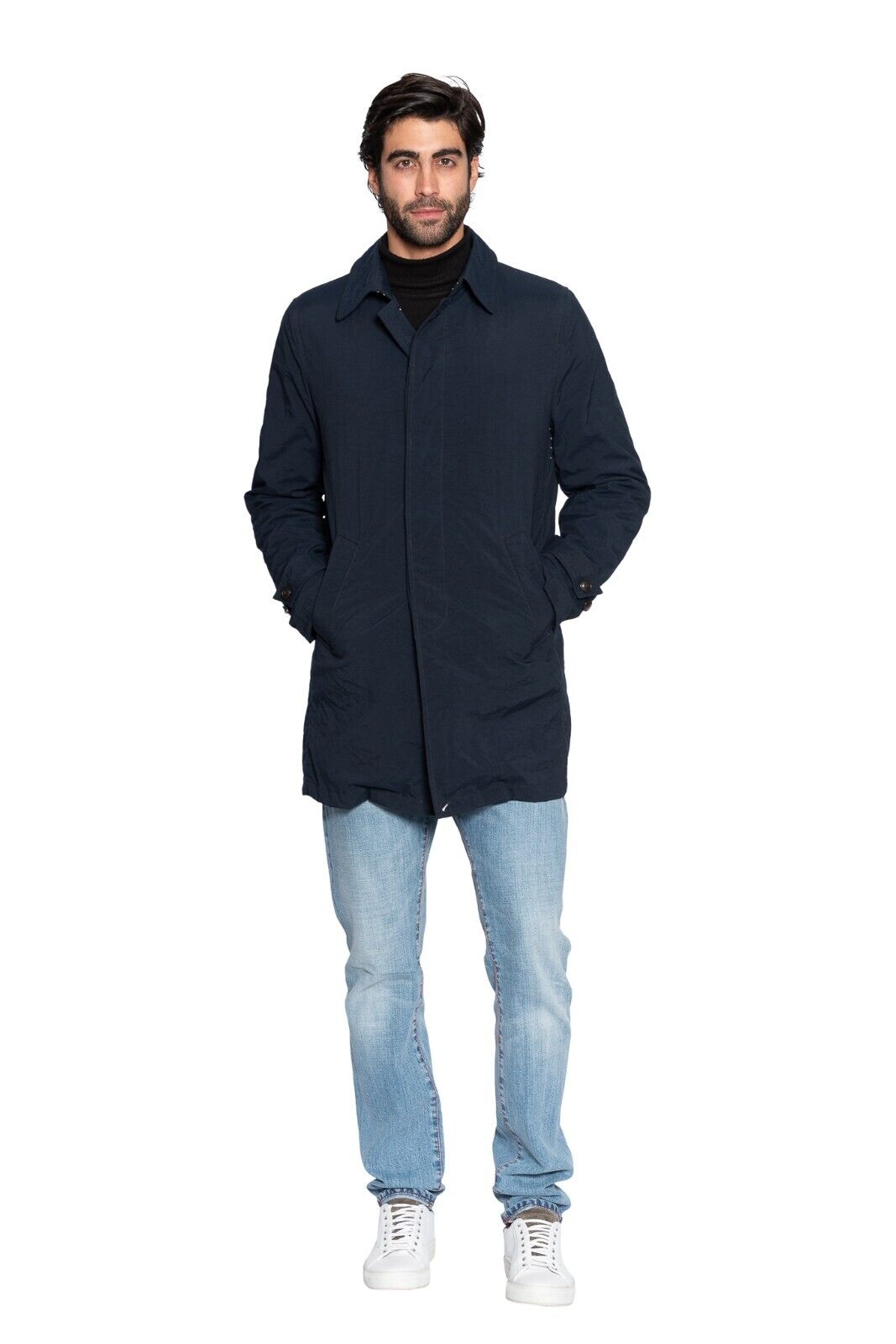 750$ MI.DA TOKYO-FIRENZE Trench Coat Japan Fabric Water Repellent 38 US / 48 EU