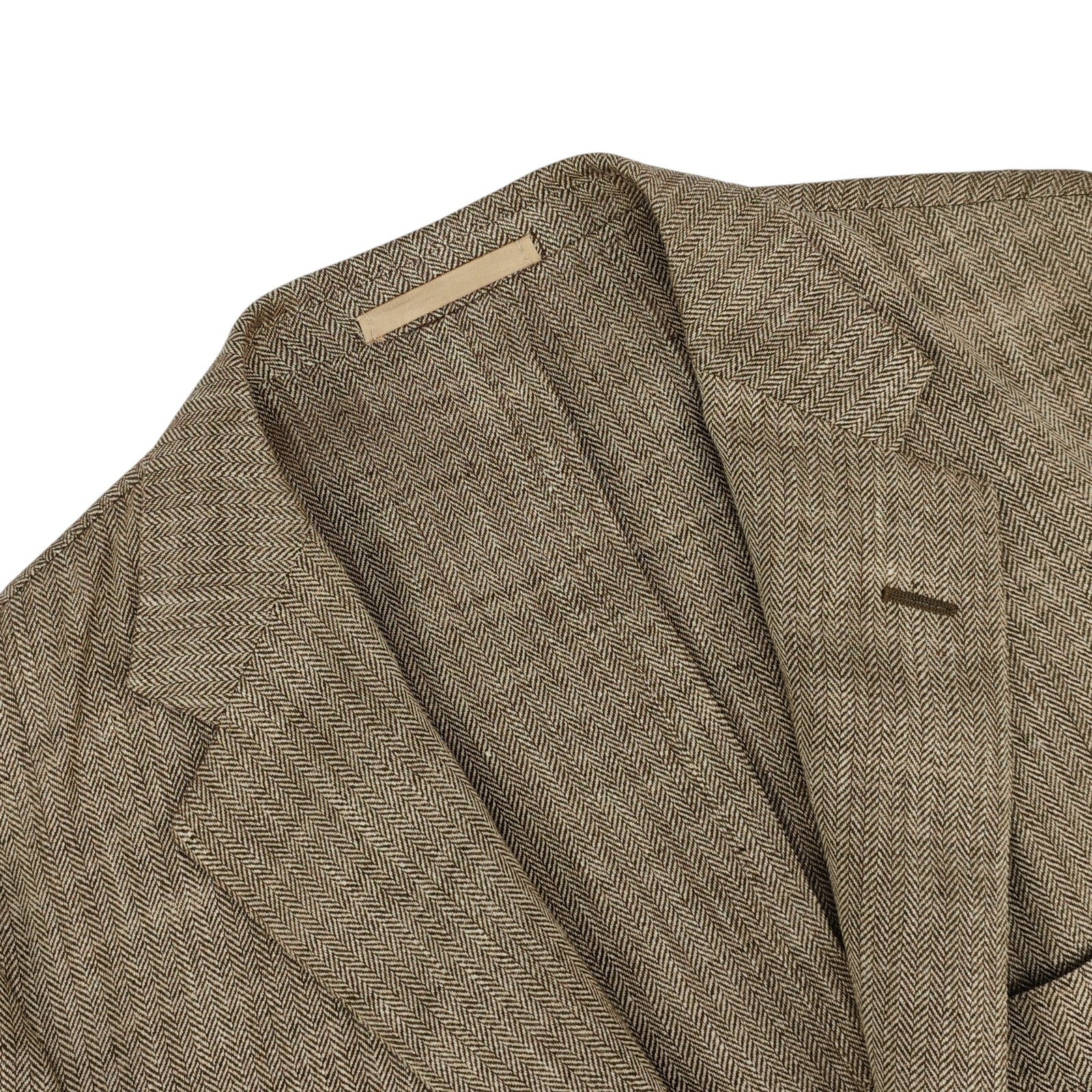 1450$ RAFFAELE CARUSO E.Thomas Herringbone Sport Coat Wool Silk Linen 40US 50 IT