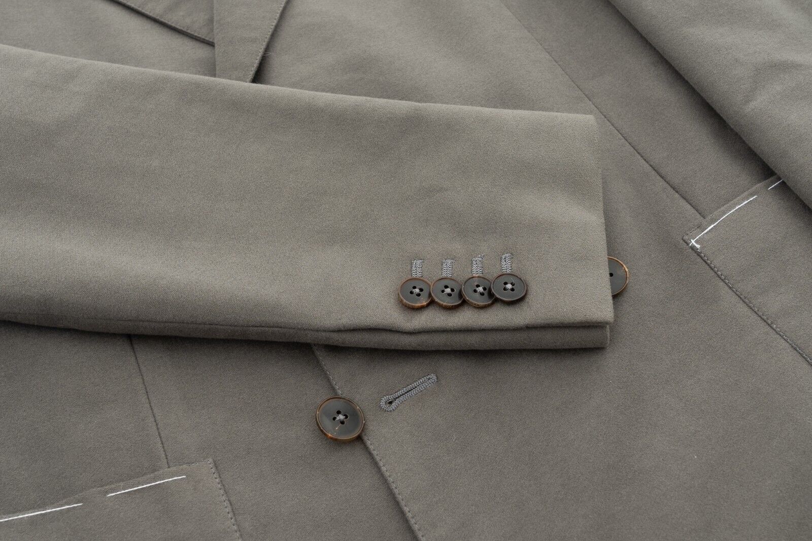 $1100 EIDOS by ISAIA NAPOLI Gray Sport Coat Jacket Cotton Moleskin 38 US / 48 EU