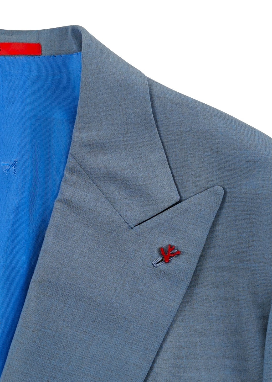 7.5K! ISAIA Blue Double Breasted Sport Coat Cashmere & VICUNA PERU 44 US 54 EU