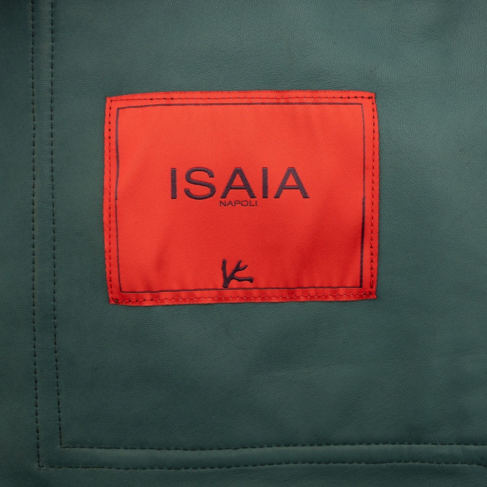 5500$ ISAIA Green Forest Overshirt Jacket Suede Lambskin Leather 38 US / 48 EU