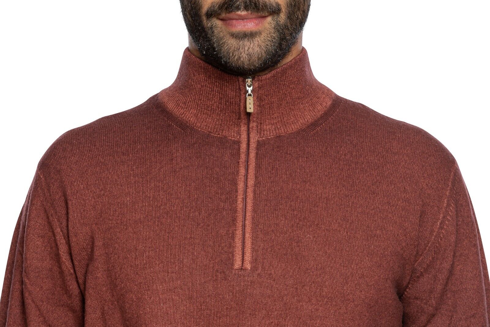 DELLA CIANA Cashmere Half Zip Sweater Merinos Wool / Cashmere 40 US / 50 EU