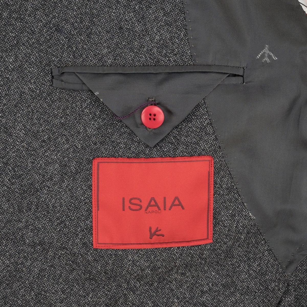 $6900 ISAIA NAPOLI "Capri" Dark Gray Suit Wool / Cashmere 46 US / 56 EU 7R