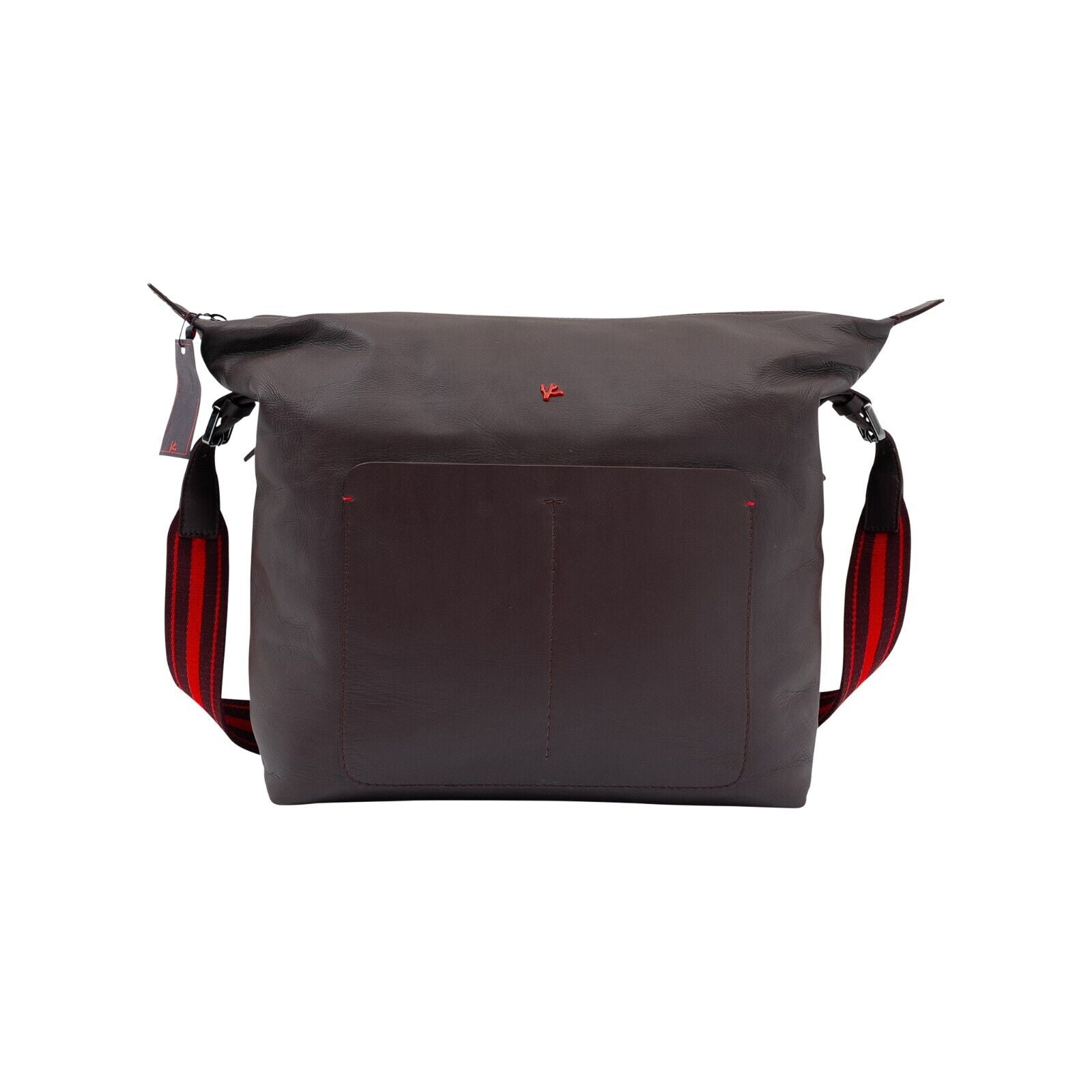 $2300 ISAIA NAPOLI Messenger Bag / Shoulder Bag Dark Brown Full Grain Leather