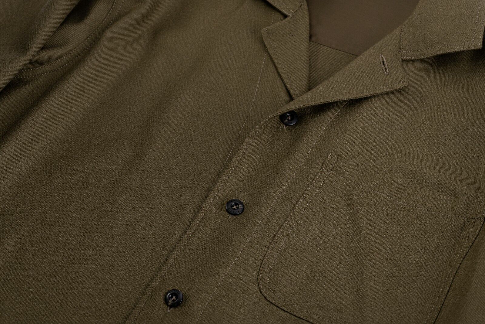 $1600 CARUSO Overshirt Shirt Casual Jacket 100% Cashmere Green Olive Relaxed Fit