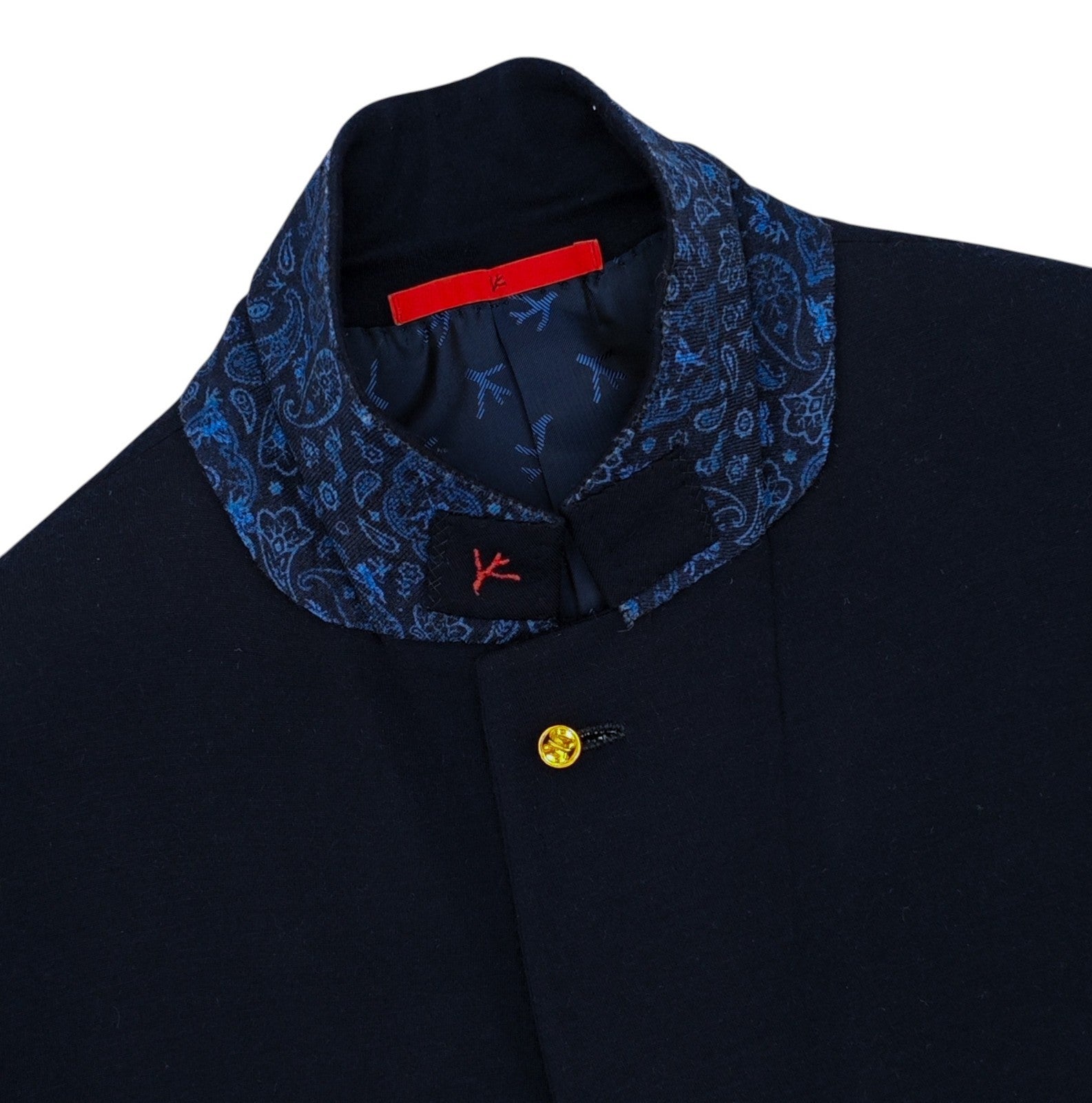 $6190 ISAIA "Capri" Blue Navy Jacket Sport Coat Wool Super 200's 46 US 56 EU 8R