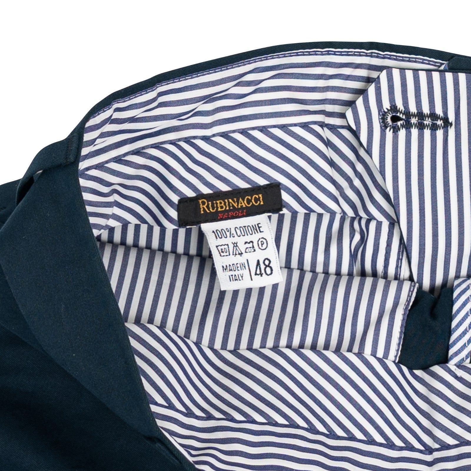 530$ RUBINACCI Tailored Bermuda Short Short Pant Dark Blue Cotton 32 US / 48 IT