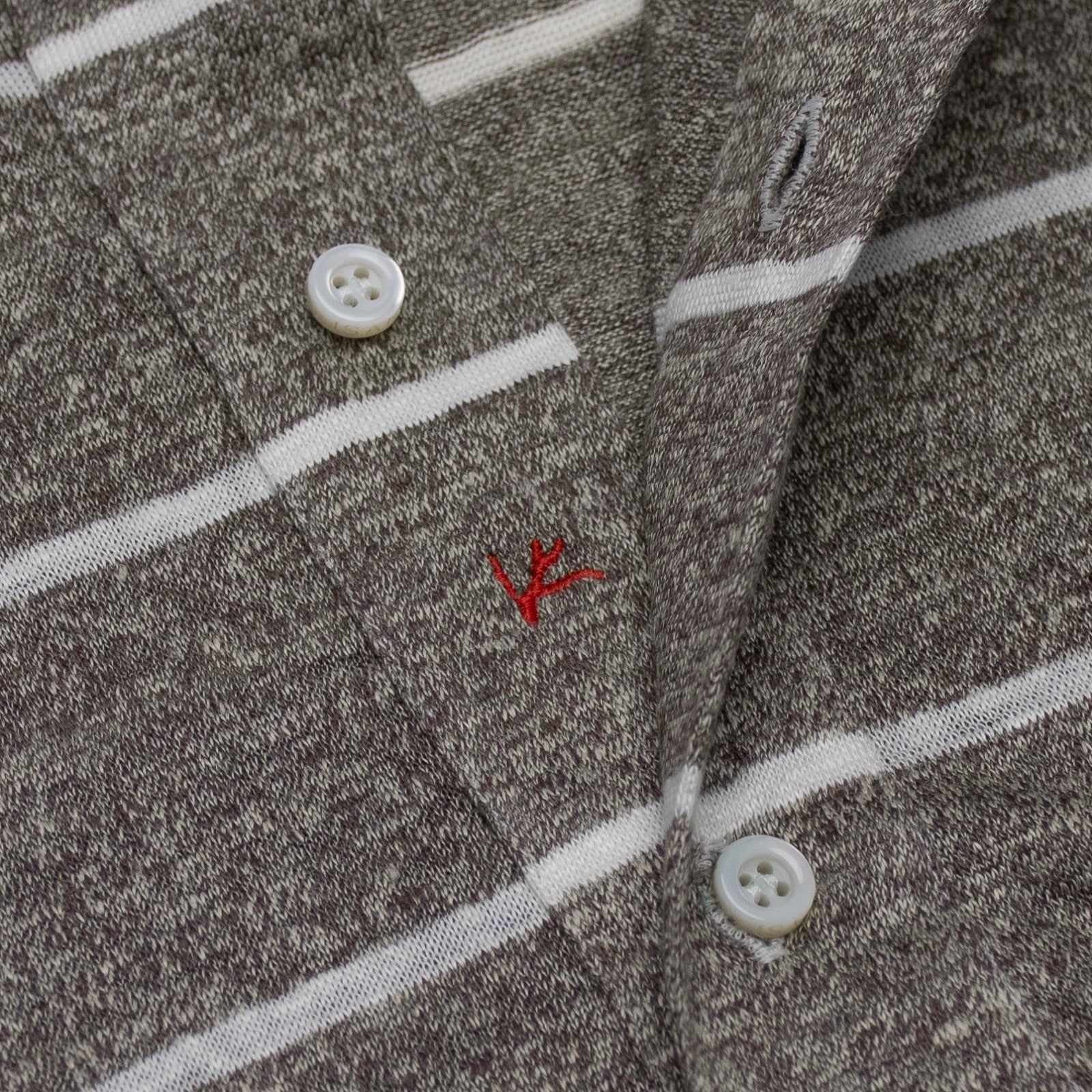 850$ ISAIA NAPOLI Beige Striped Polo 100% Linen Jersey Size S - Made in Italy