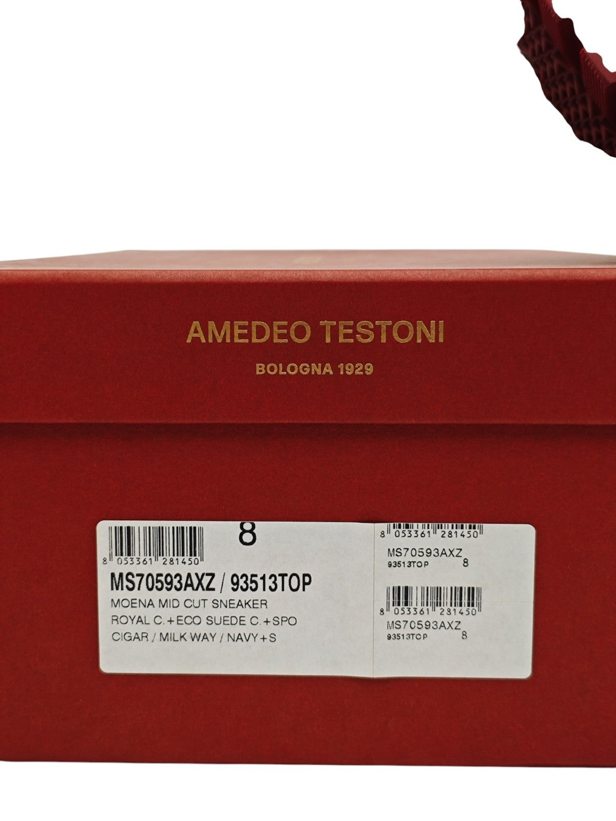 1200$ TESTONI "Piuma" Sport Mid Cut Sneaker Suede + Calf 8 UK / 9 US / 42 IT
