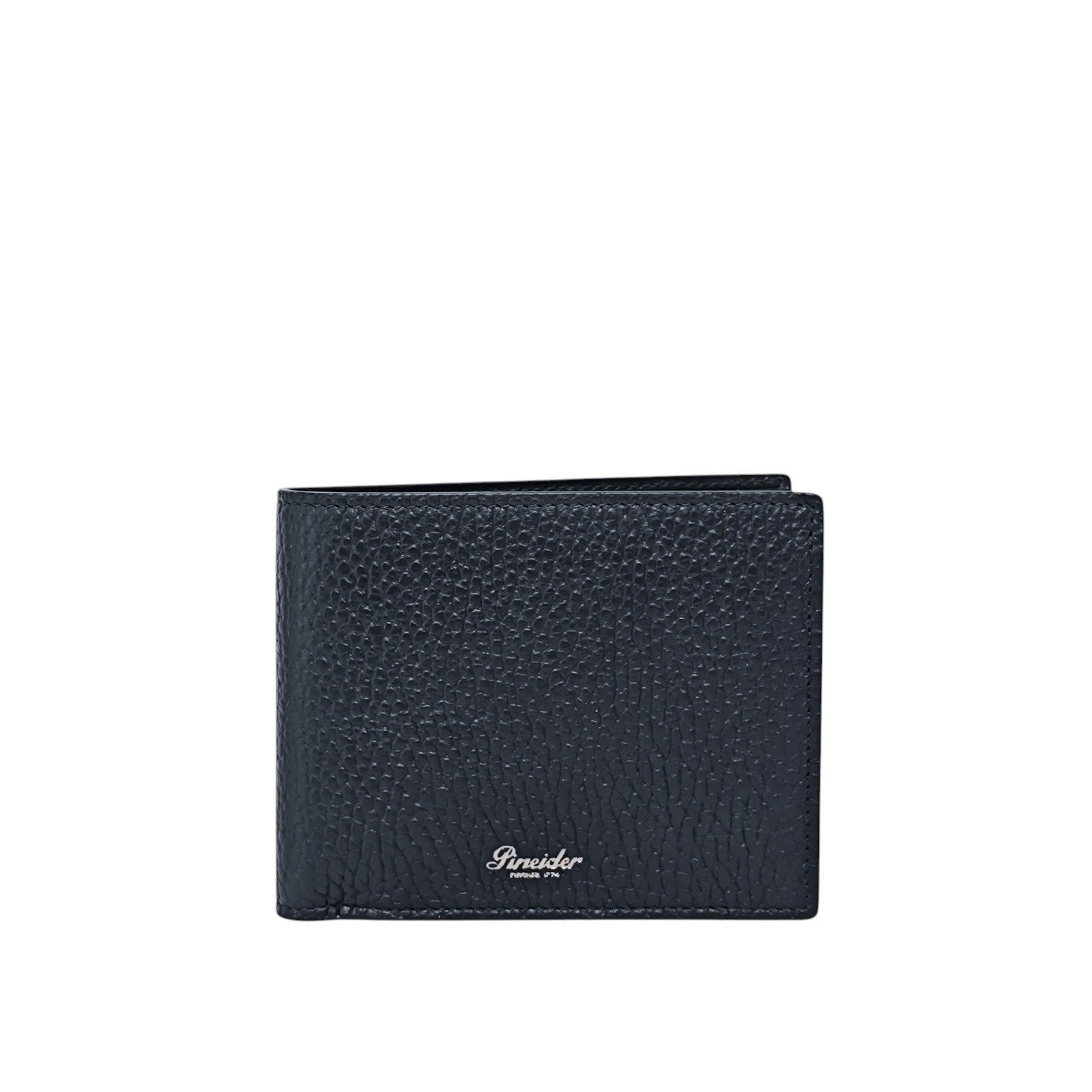 420$ PINEIDER FIRENZE 1774 "Bottolato" Bifold Wallet Grain Calf Blue