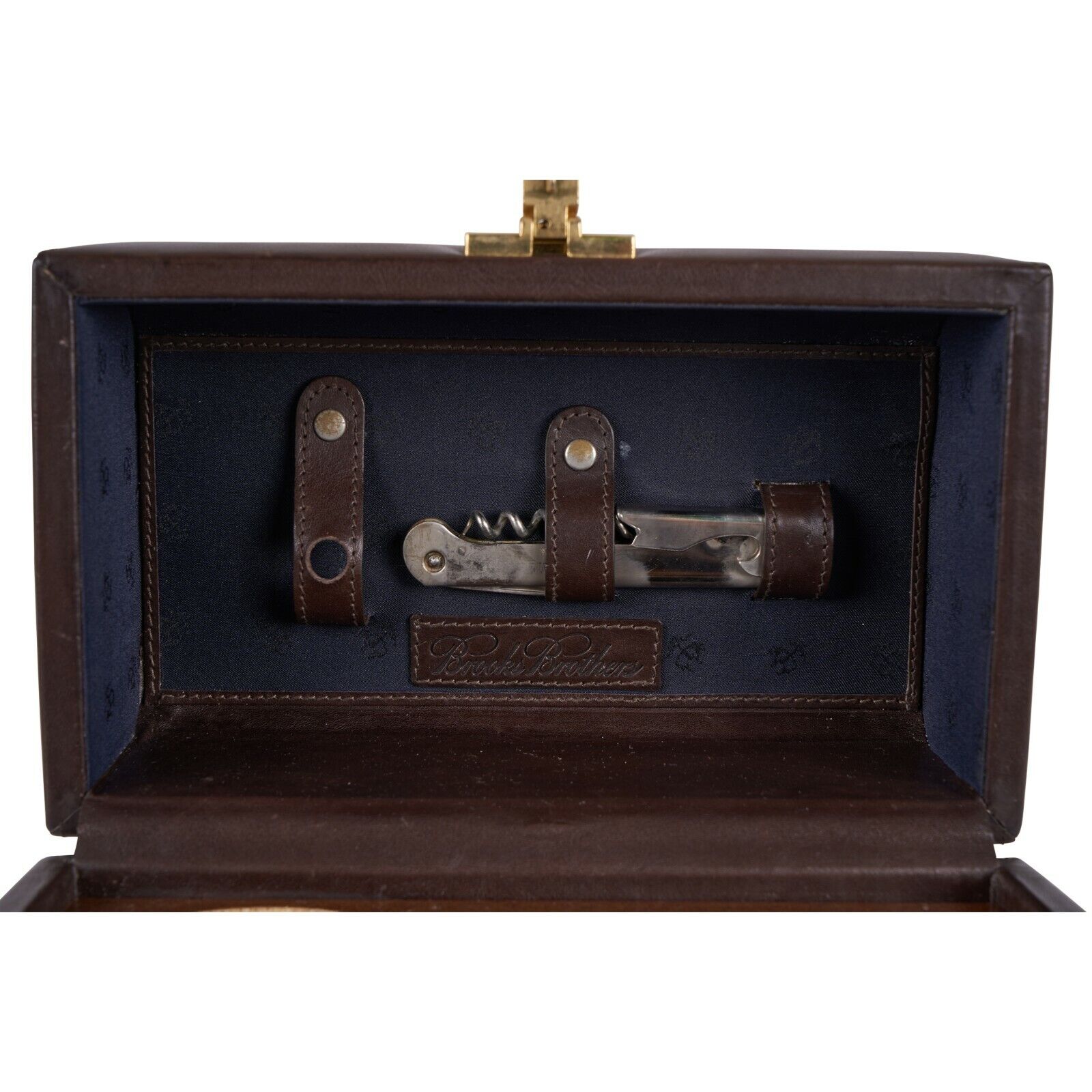 $2500 RARE BROOKS BROTHERS Leather Cocktail Shaker Set Travel Case New Vintage