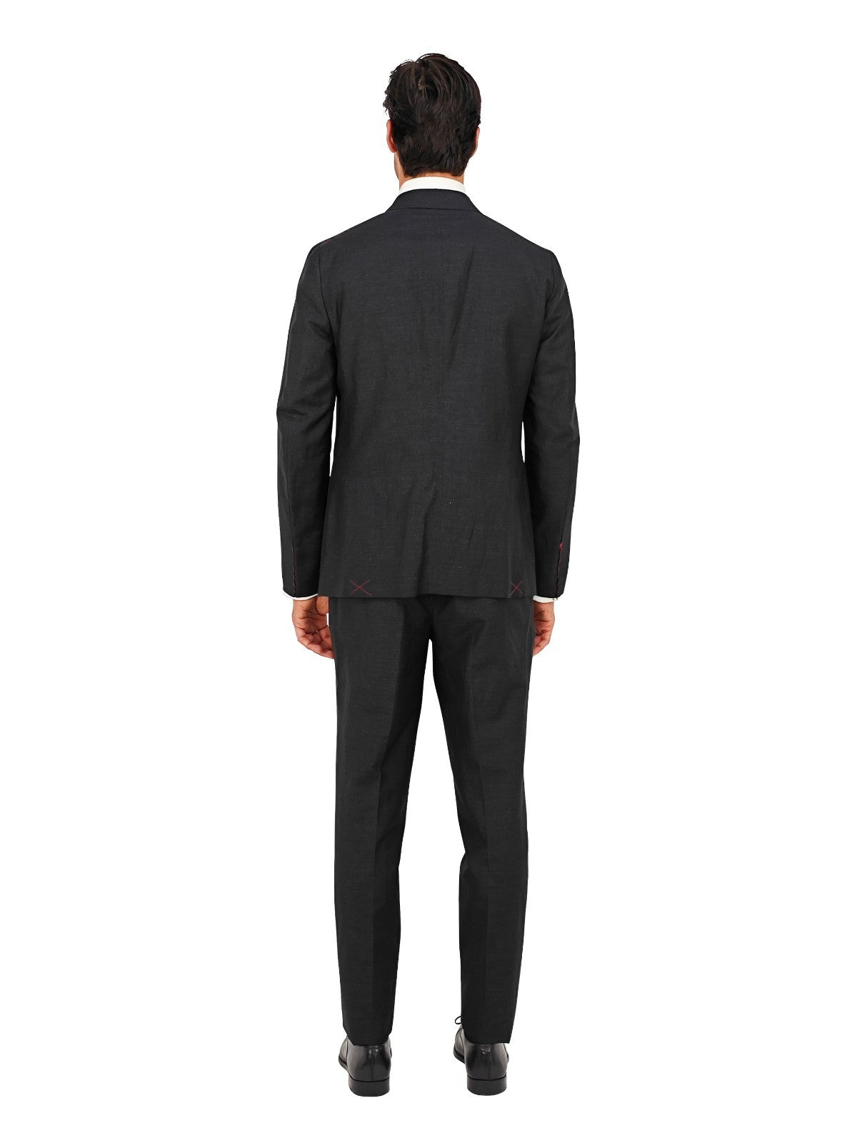 $6200 ISAIA NAPOLI Dark Gray Hand-Sewn Suit Wool Linen 40 US / 50 EU 7R