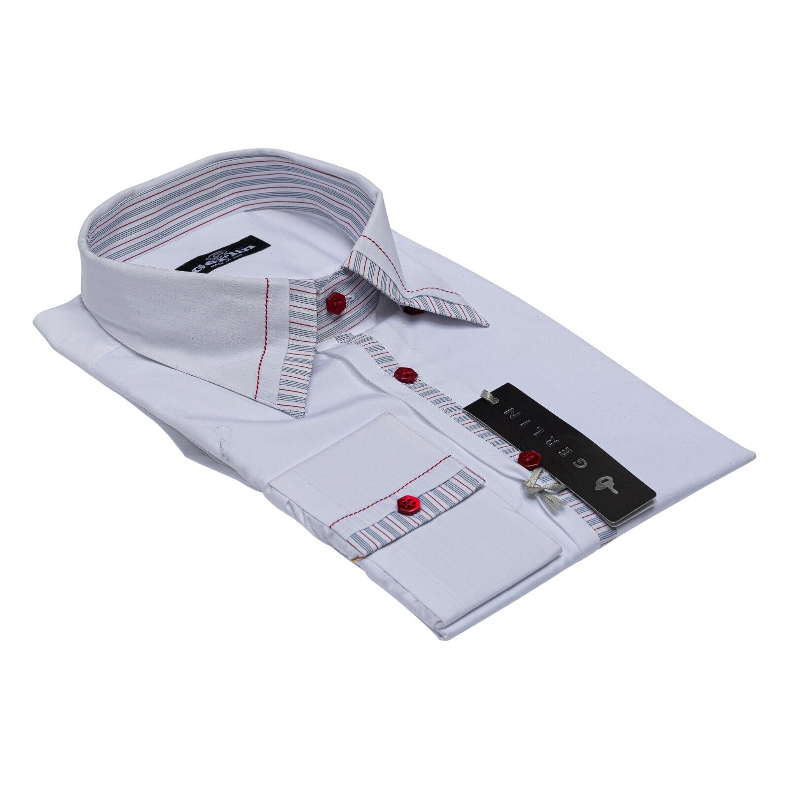 LUXURY 690$ GERLIN Shirt White SUPRALUX ALUMO Cotton 16-41 1B ZILLI