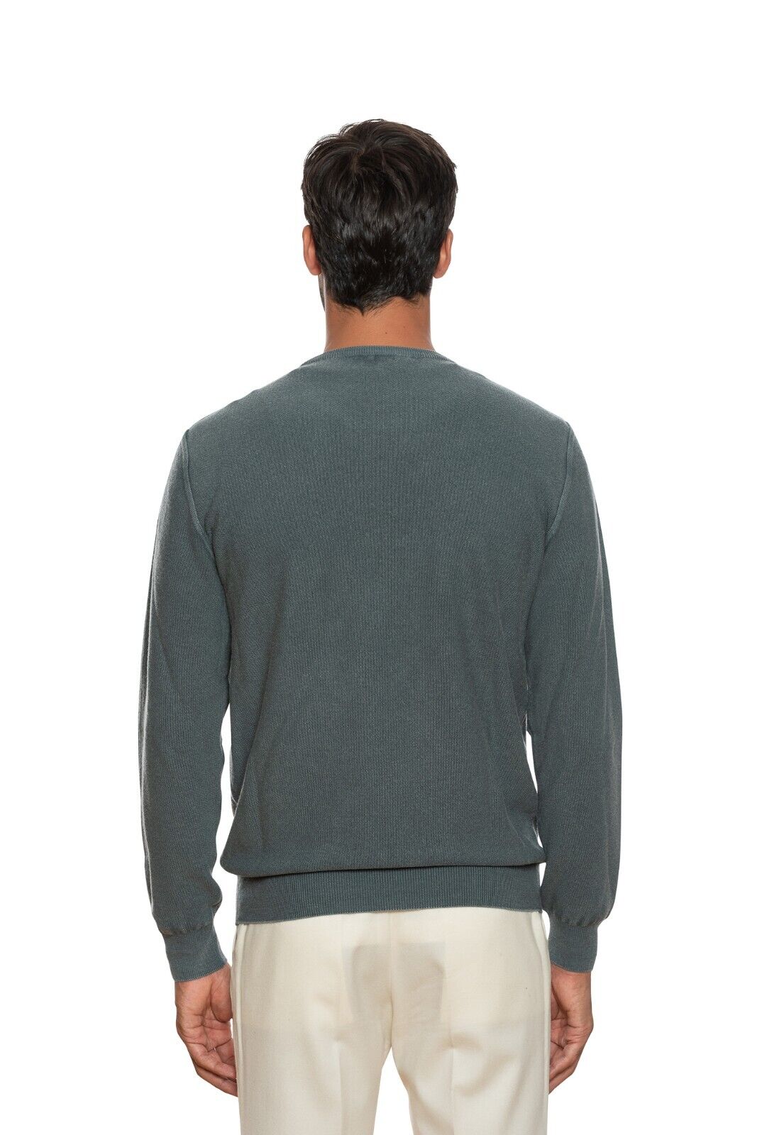 390$ DELLA CIANA CASHMERE Sweater Sweatshirt Merinos Wool Green Off 40 US 50 EU