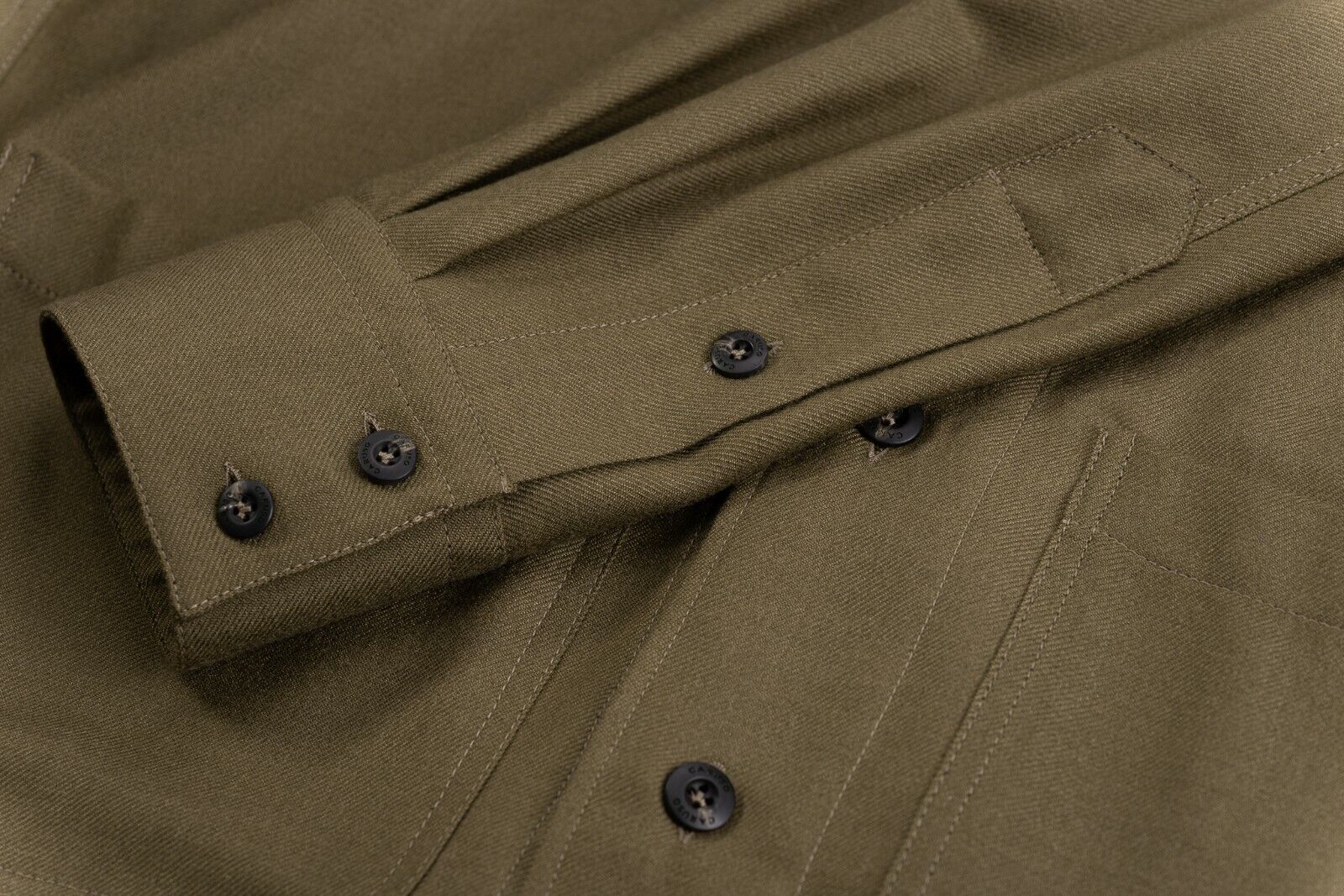 $1600 CARUSO Overshirt Shirt Casual Jacket 100% Cashmere Green Olive Relaxed Fit